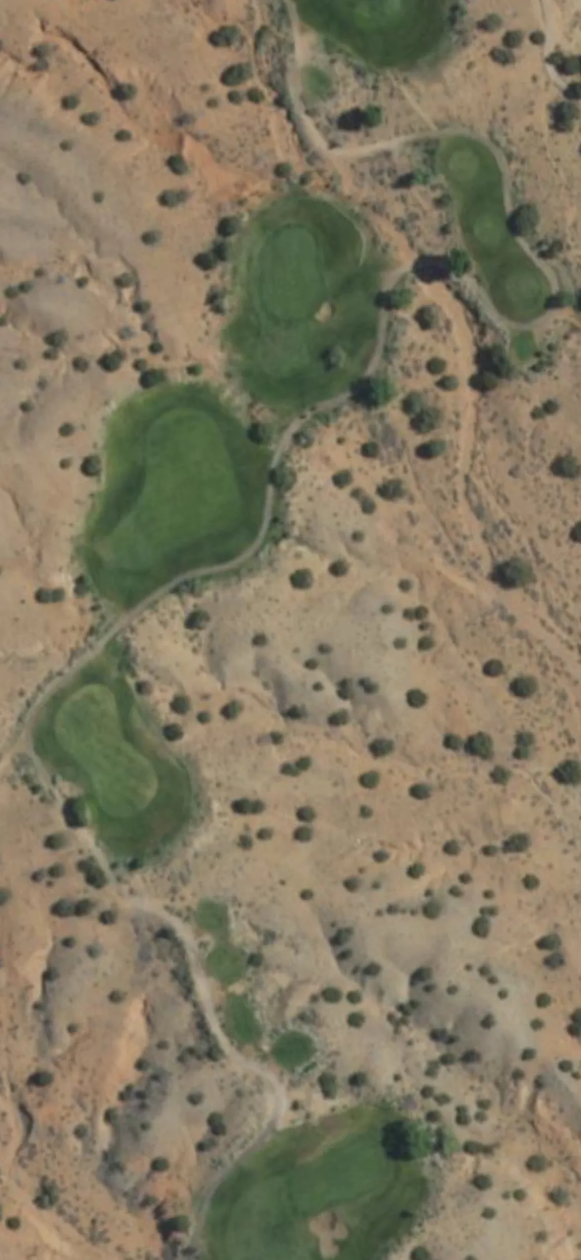 Twin Warriors GC hole 11 aerial preview, par 4, 349 yards