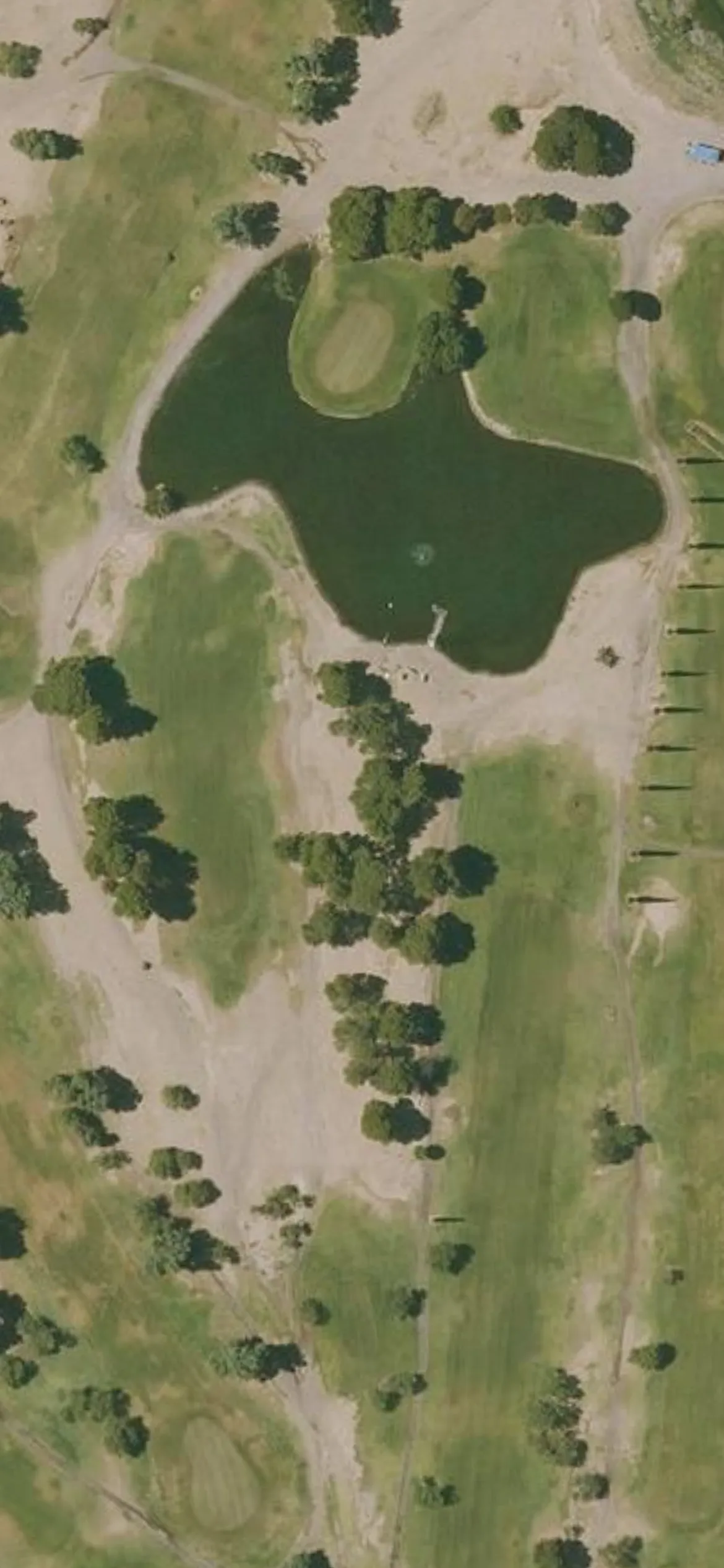 Safford Mt Graham GC hole 5 aerial preview, par 4, 317 yards