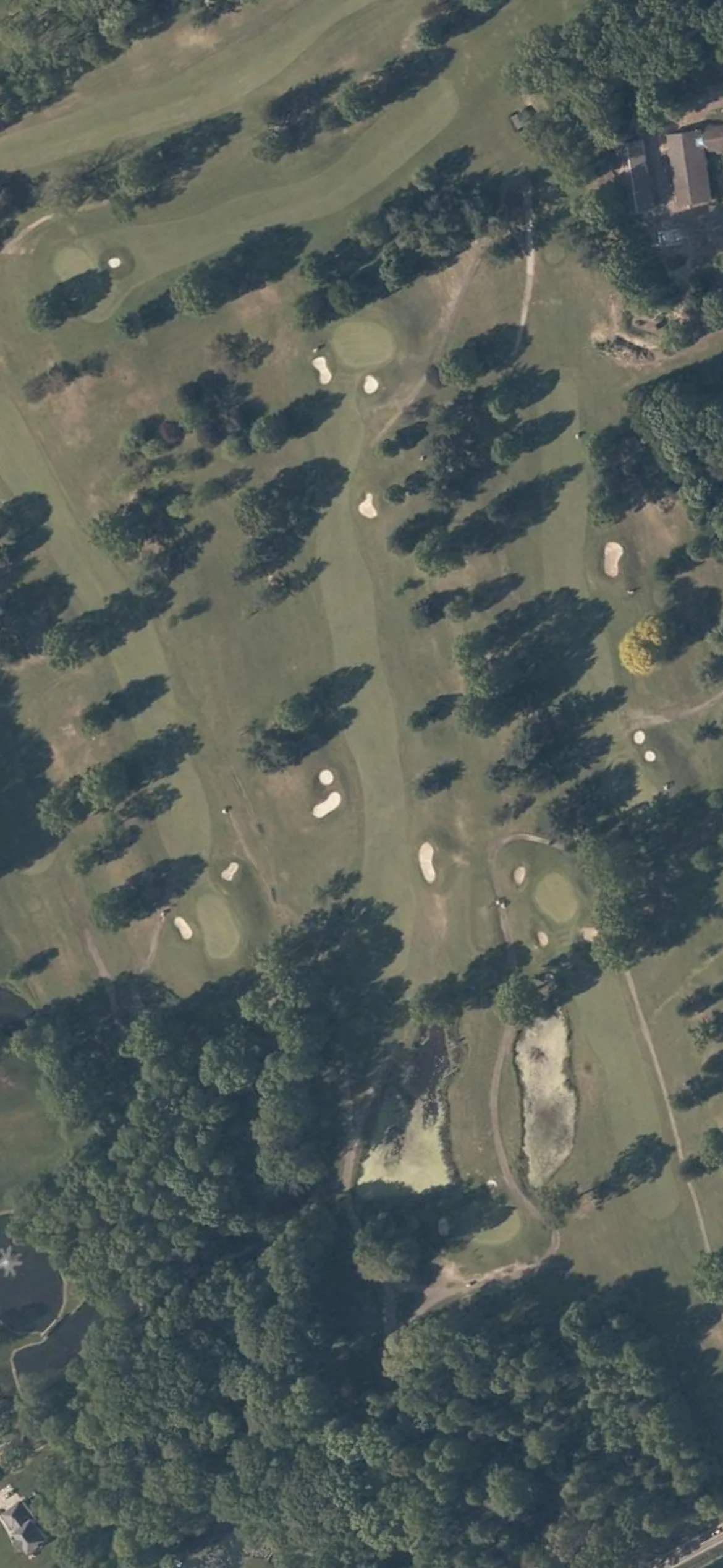 Mayfair Country Club hole 4 aerial preview, par 5, 491 yards