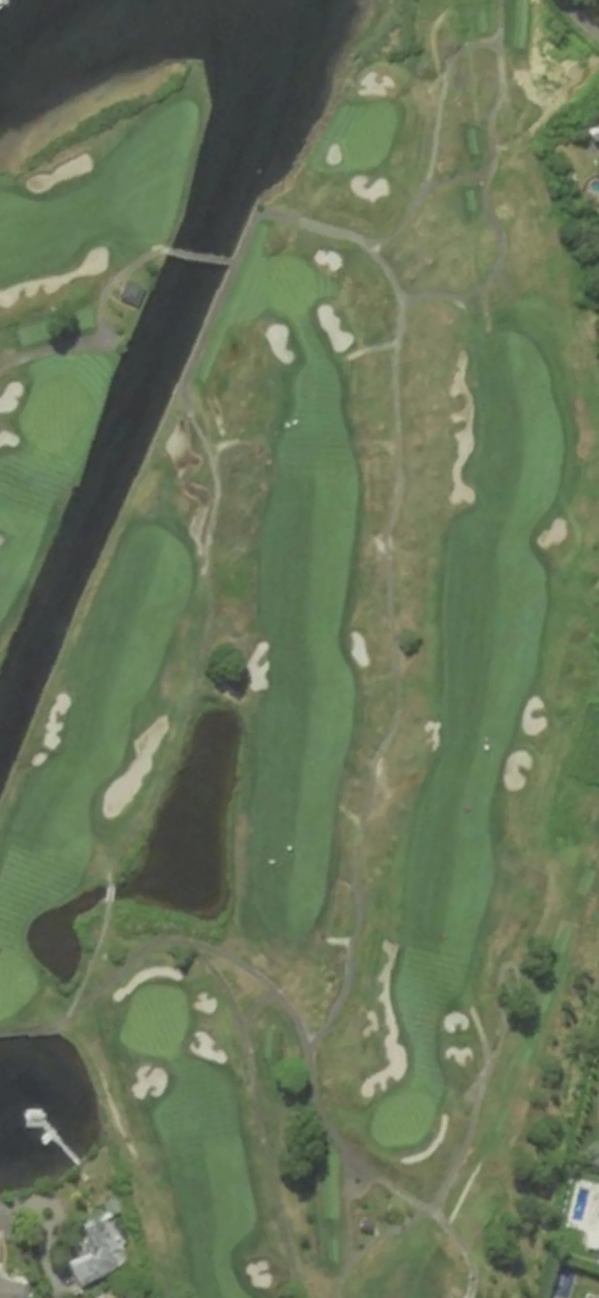 Seawane Club hole 2 aerial preview, par 4, 437 yards