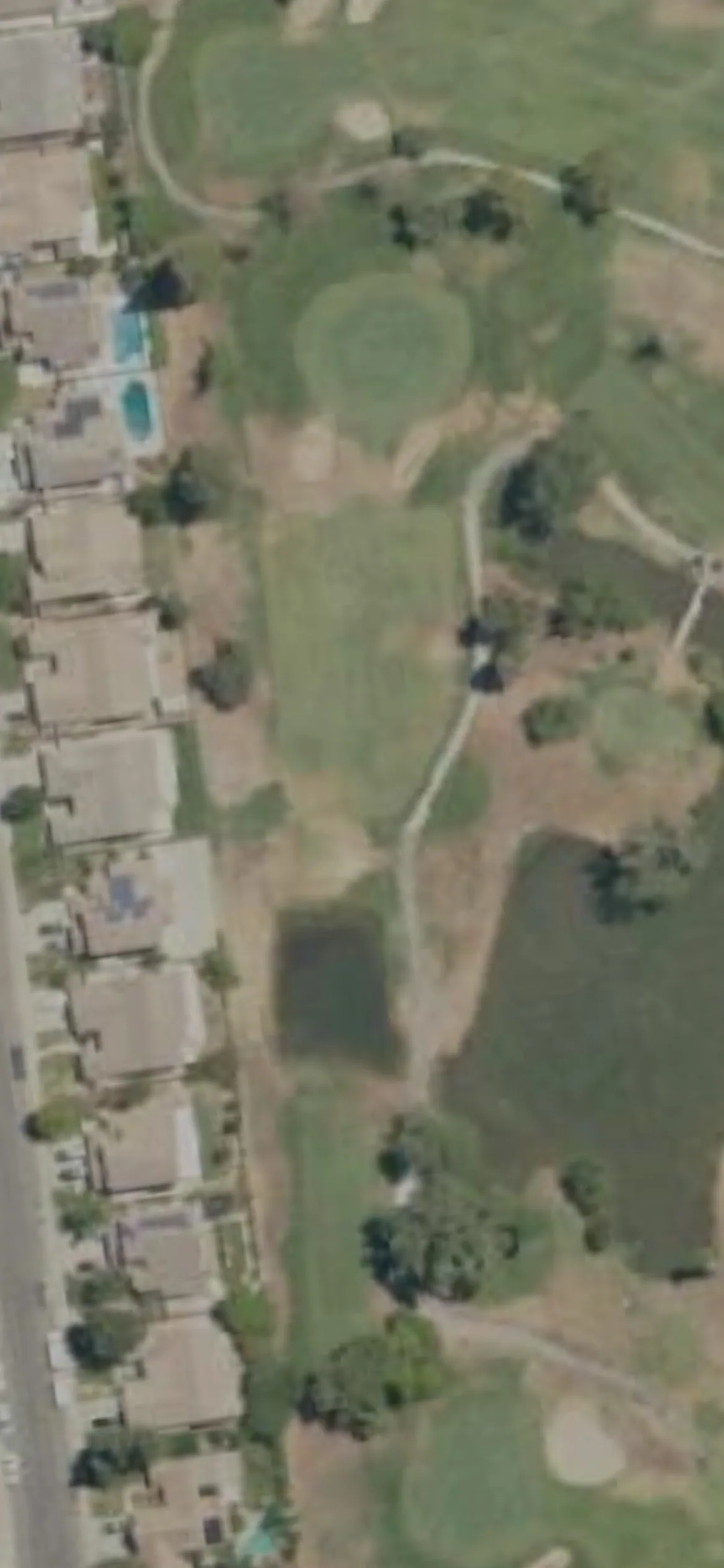 Rancho Del Rey GC hole 14 aerial preview, par 3, 179 yards