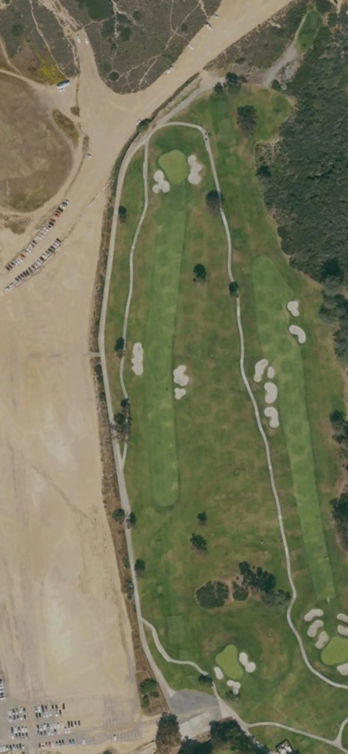 Torrey Pines Municipal Golf Course - South hole 12 aerial preview, par 4, 505 yards