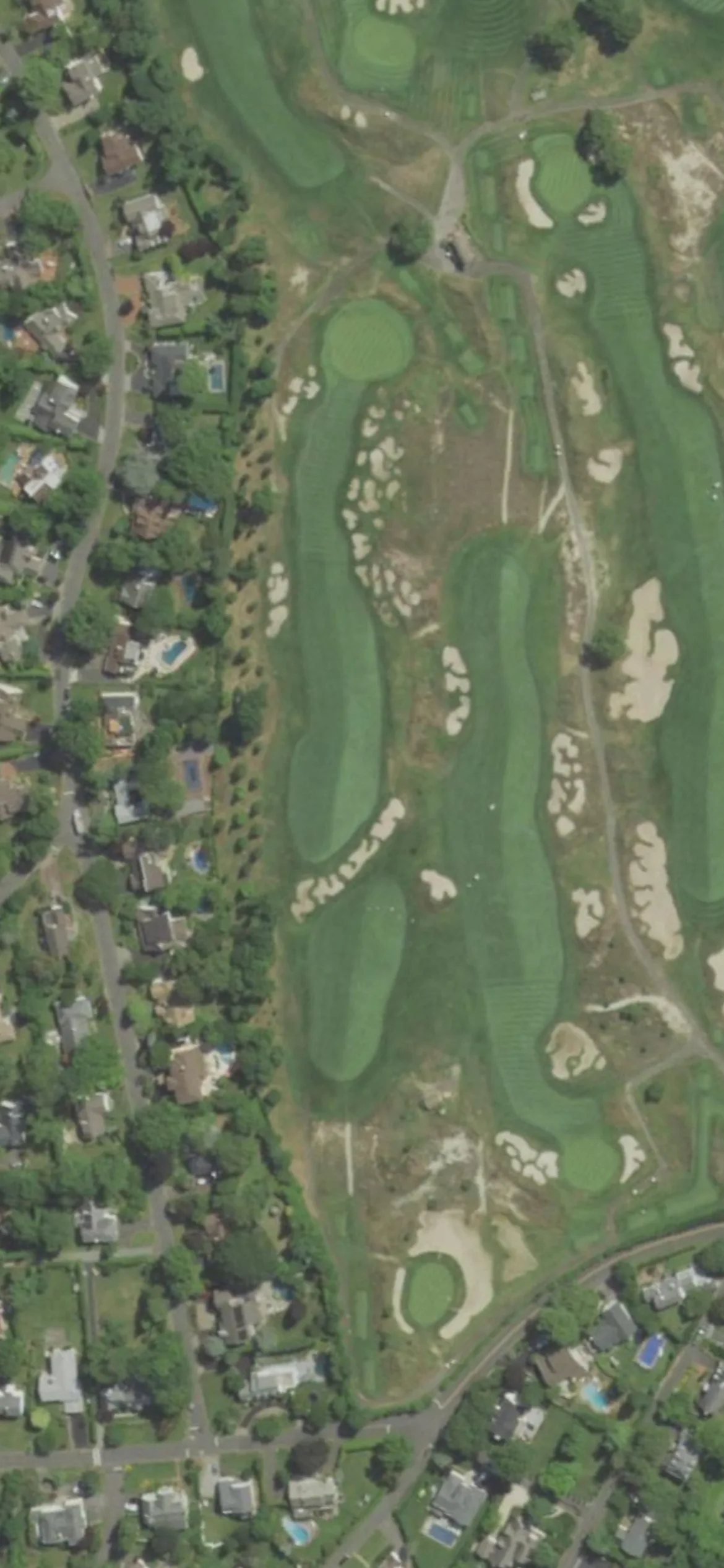 Seawane Club hole 9 aerial preview, par 5, 494 yards