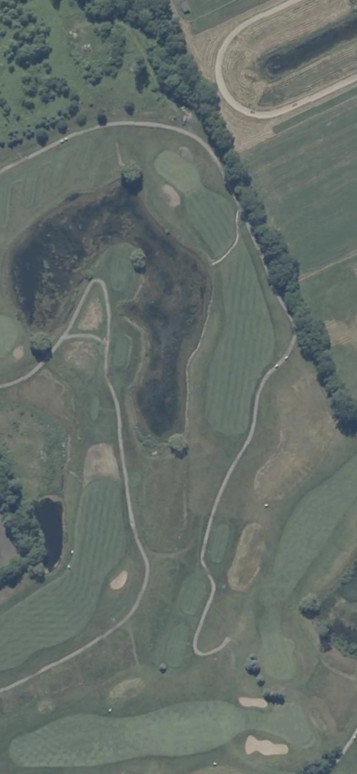Meadow Valley Golf Club hole 14 aerial preview, par 4, 408 yards