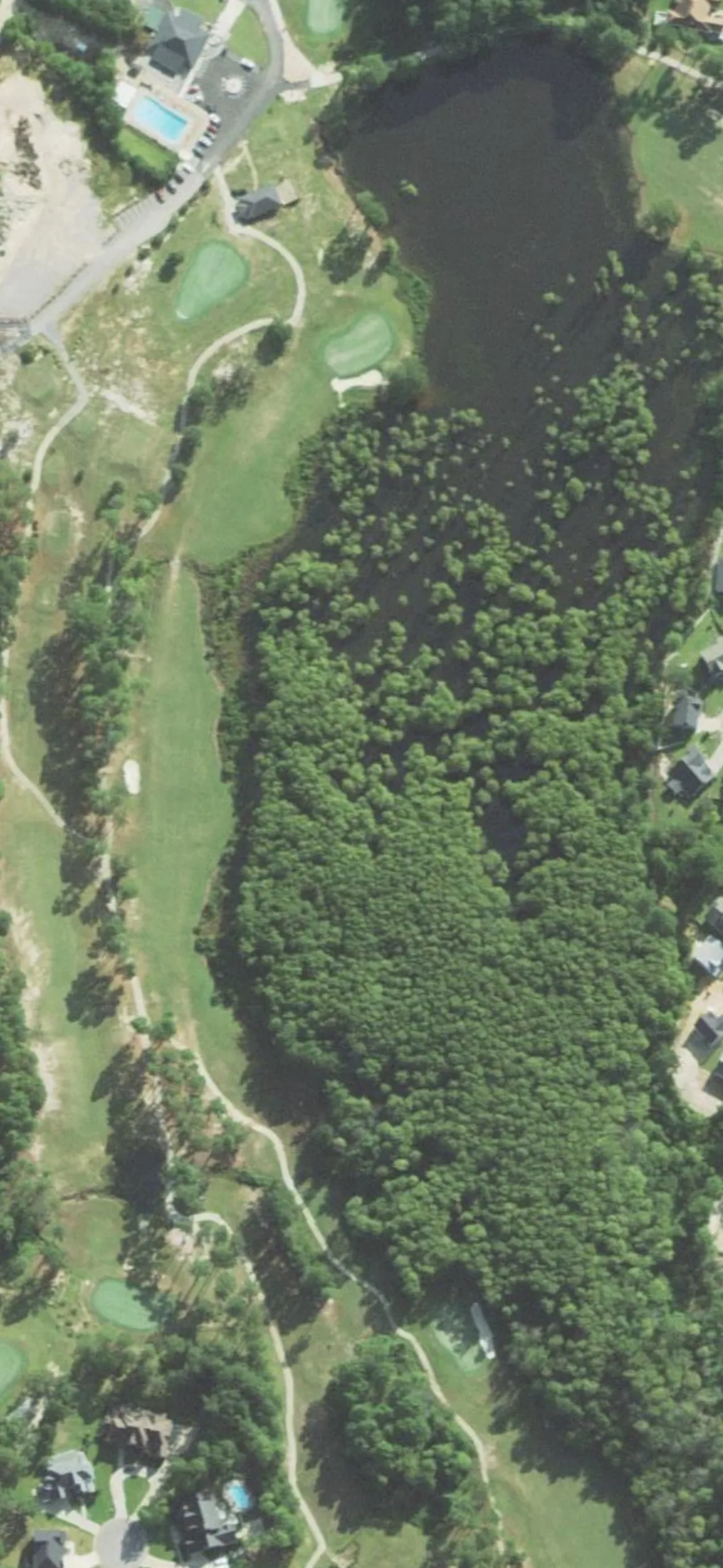 King's Grant G&CC hole 18 aerial preview, par 5, 509 yards