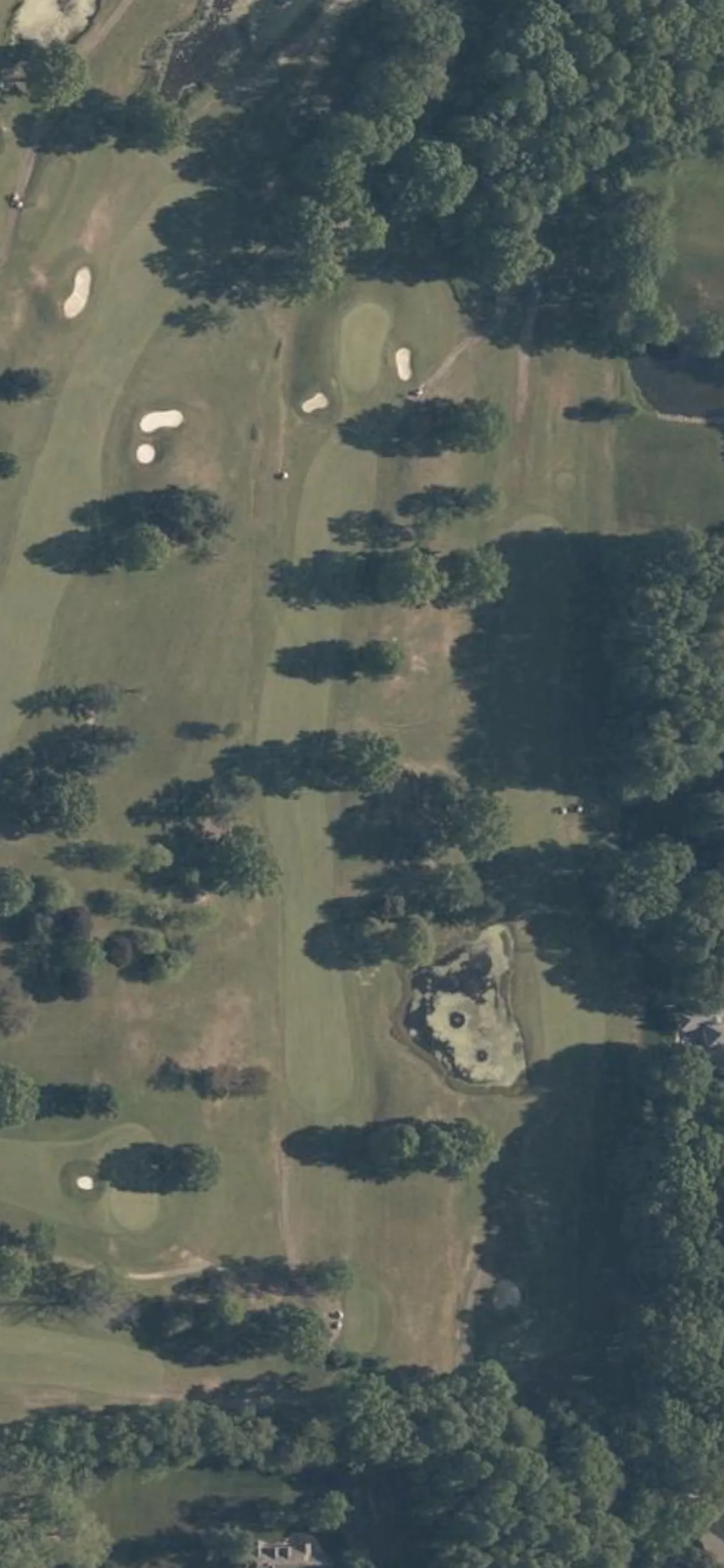 Mayfair Country Club hole 13 aerial preview, par 4, 376 yards