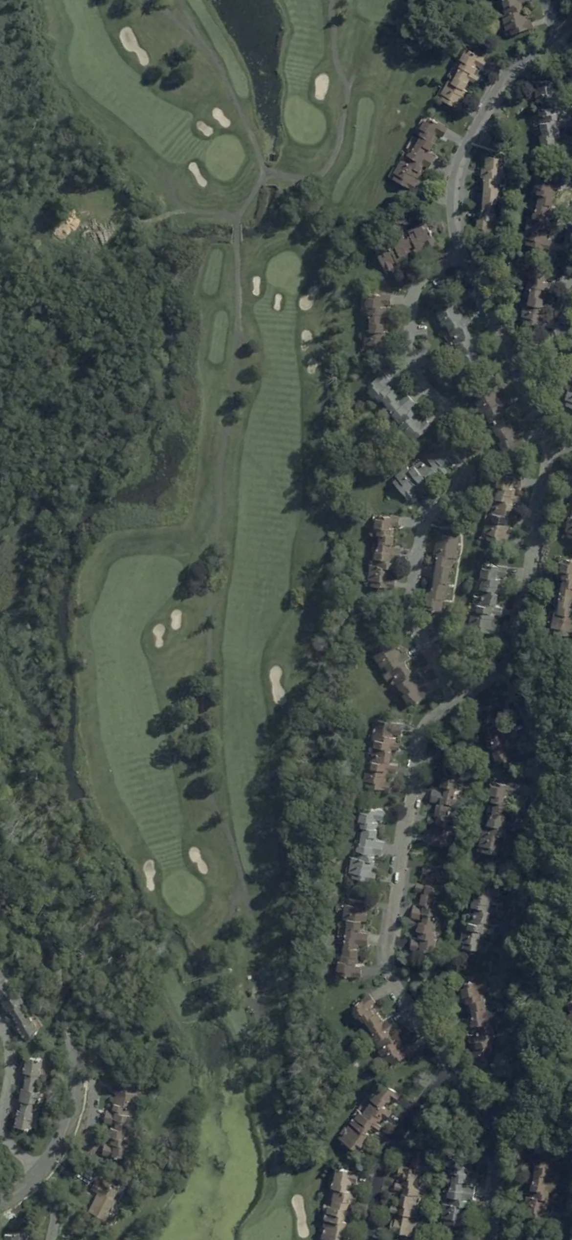 Panther Valley Country Club hole 7 aerial preview, par 5, 550 yards