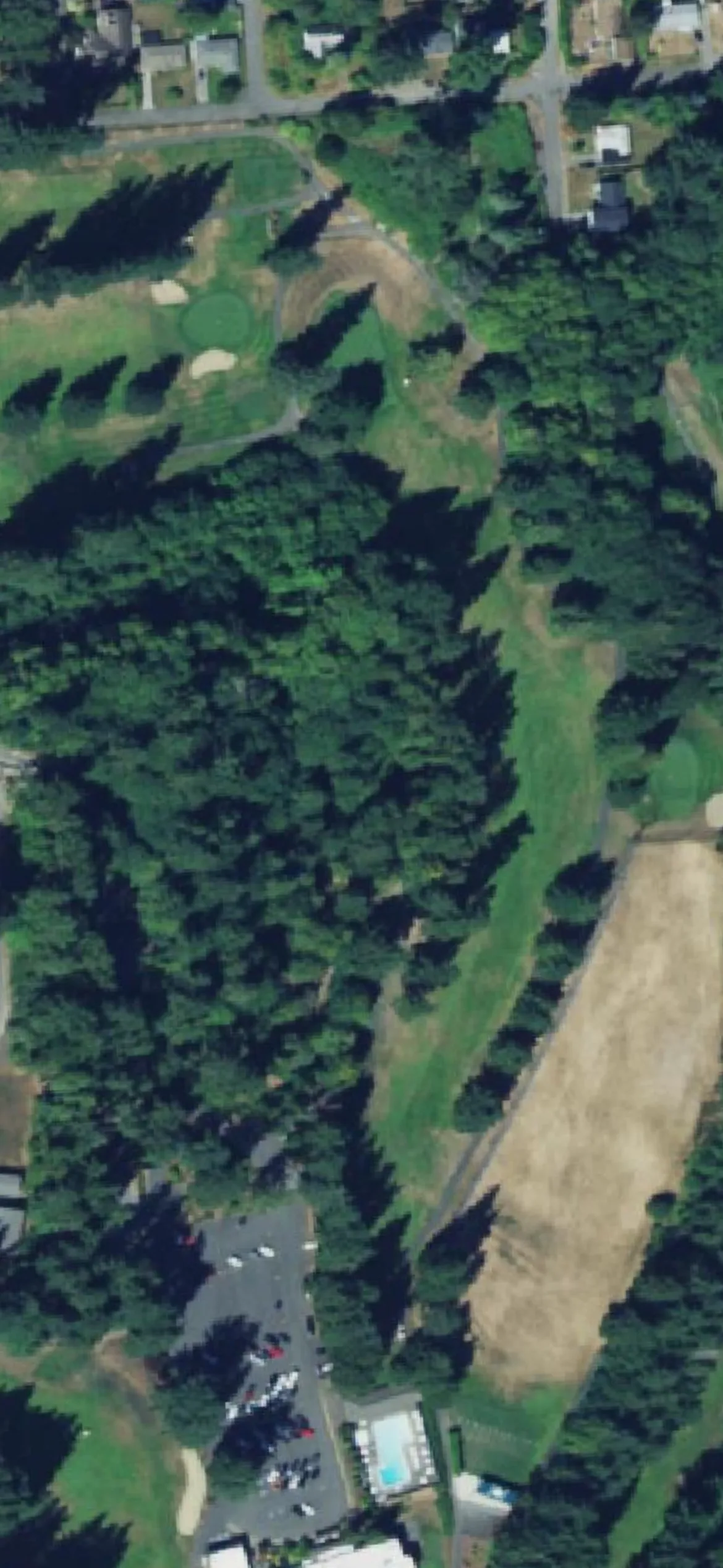 Kitsap Golf & Country Club hole 10 aerial preview, par 4, 441 yards