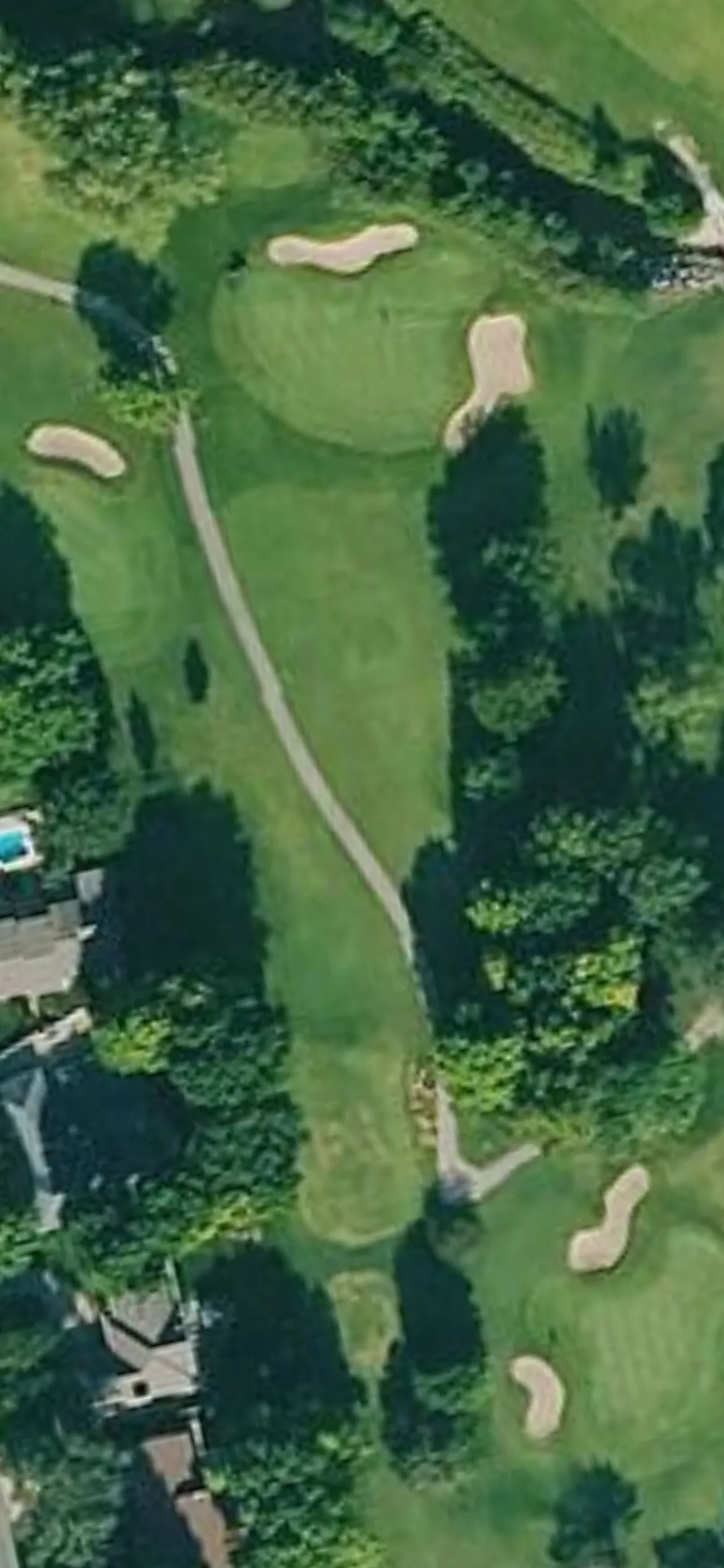 Rolling Hills Country Club hole 17 aerial preview, par 3, 162 yards