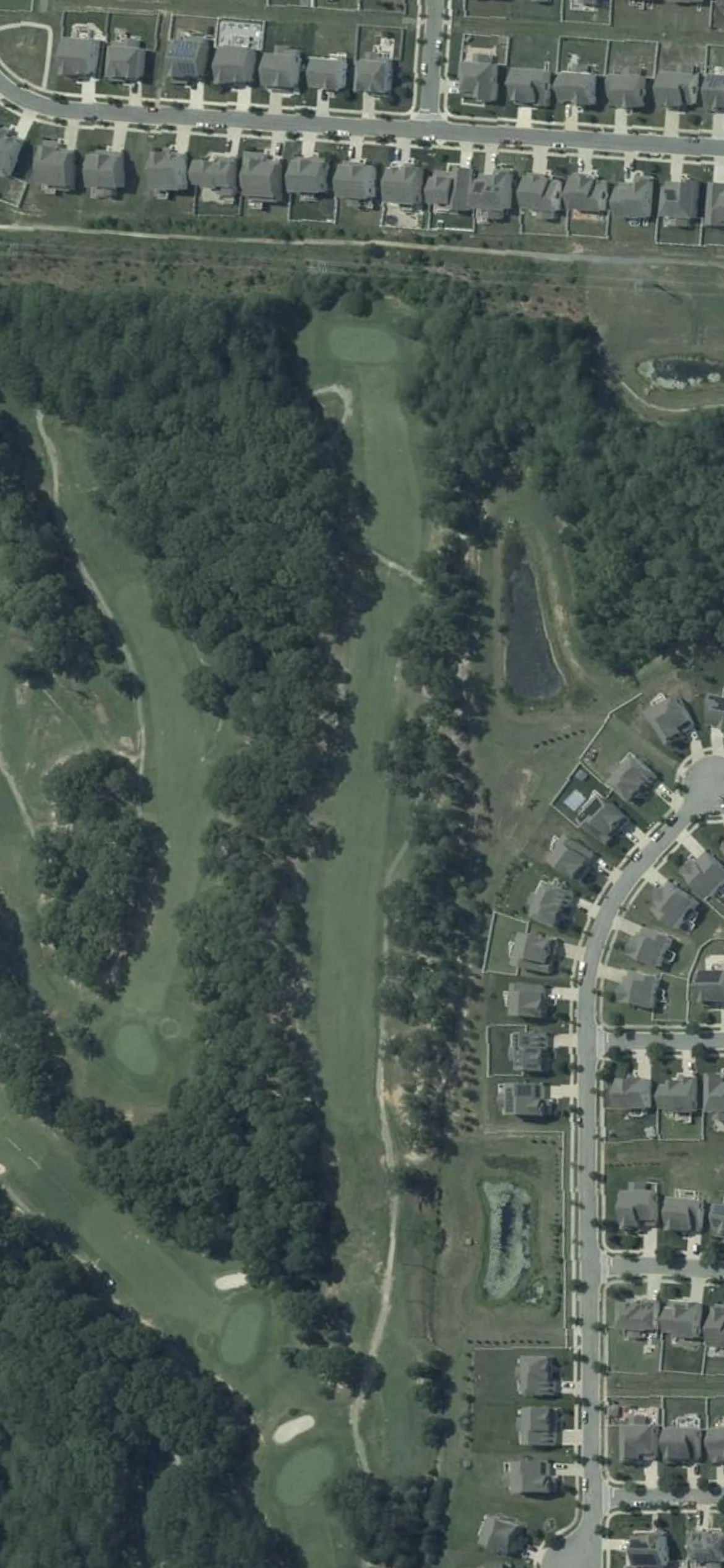 White Plains Golf Course hole 4 aerial preview, par 5, 508 yards