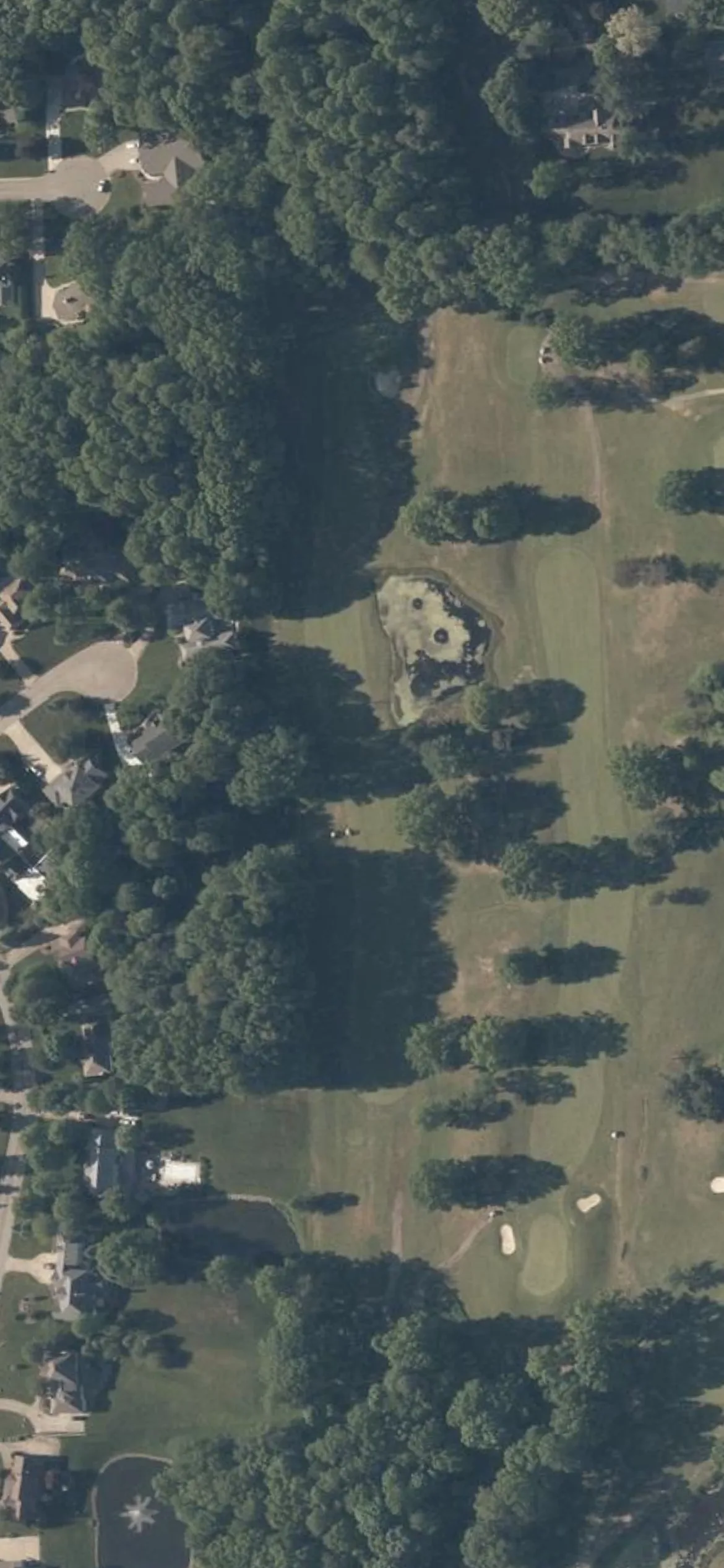 Mayfair Country Club hole 14 aerial preview, par 4, 410 yards