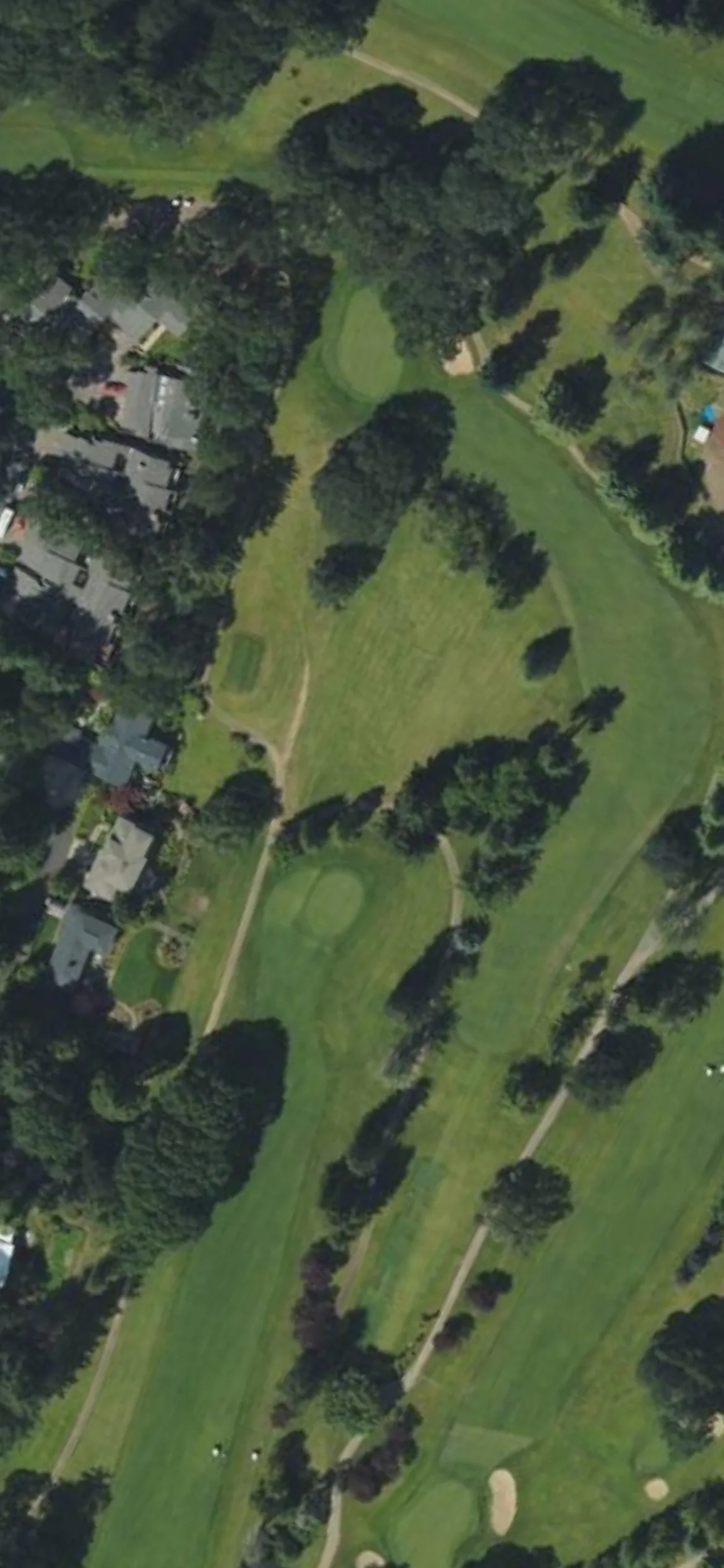 Corvallis Club hole 13 aerial preview, par 4, 351 yards