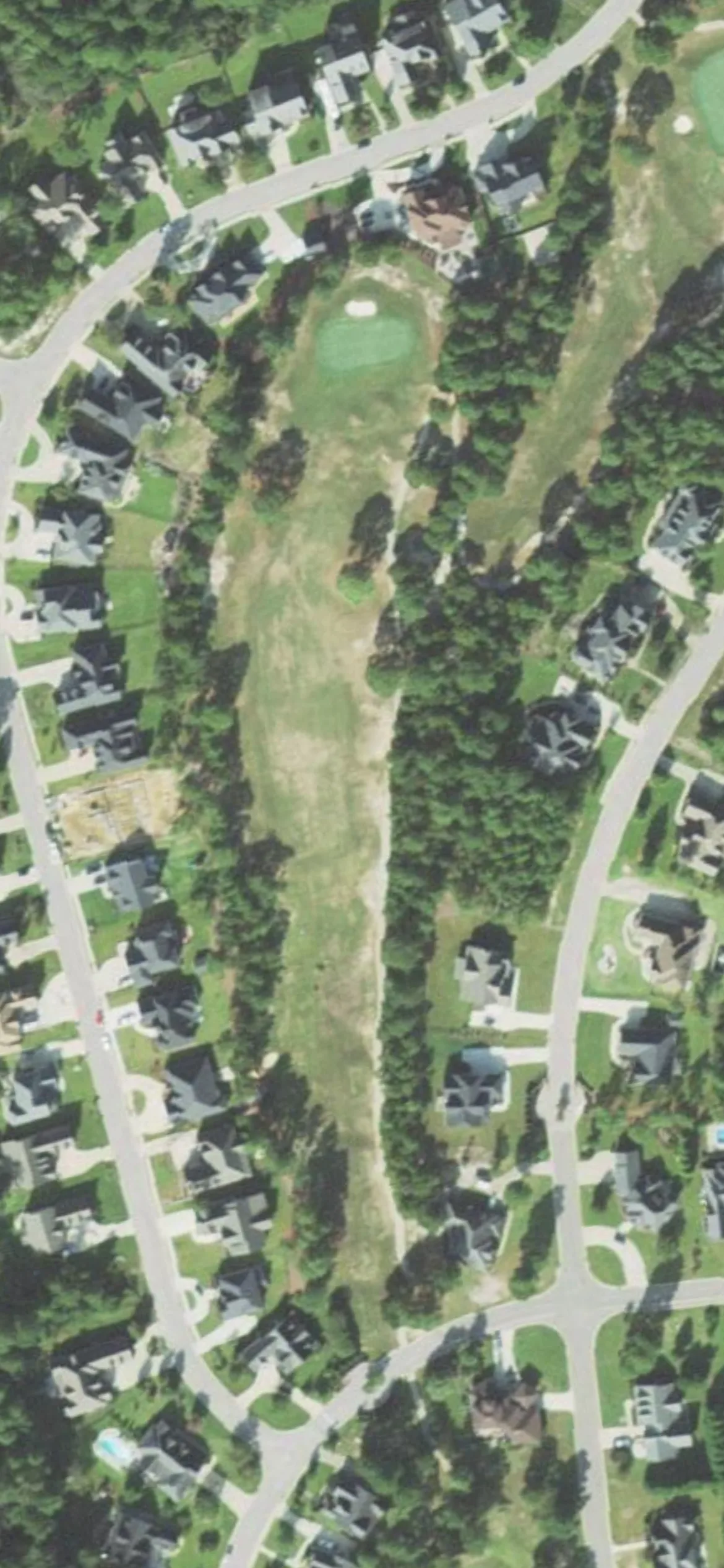 King's Grant G&CC hole 3 aerial preview, par 4, 370 yards