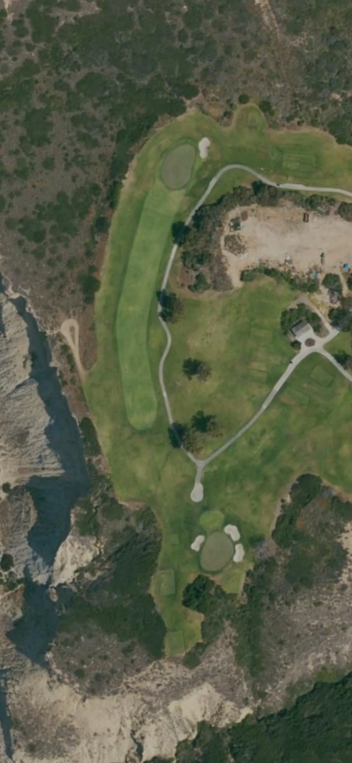 Torrey Pines Municipal Golf Course - North hole 16 aerial preview, par 4, 393 yards
