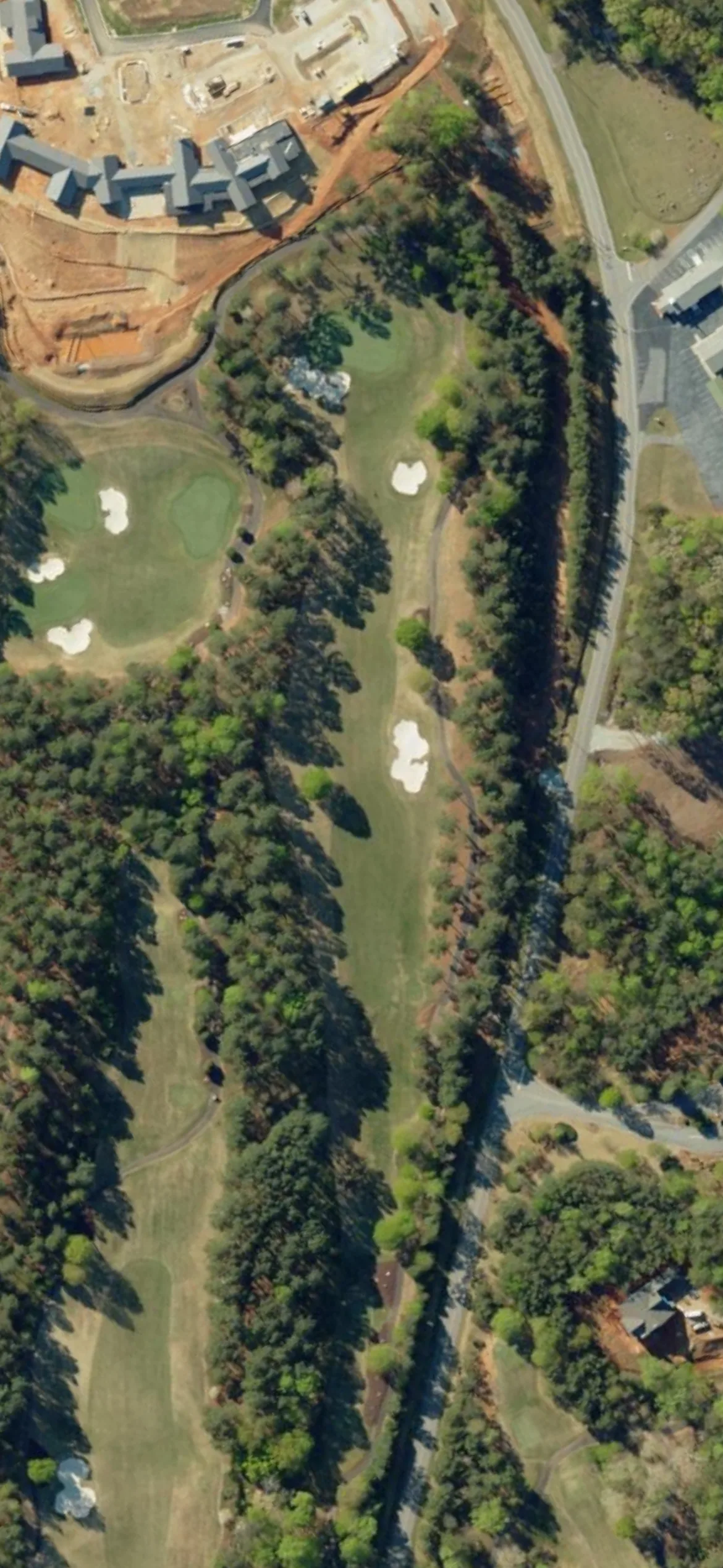 Cliffs at Keowee Springs, The hole 18 aerial preview, par 4, 489 yards