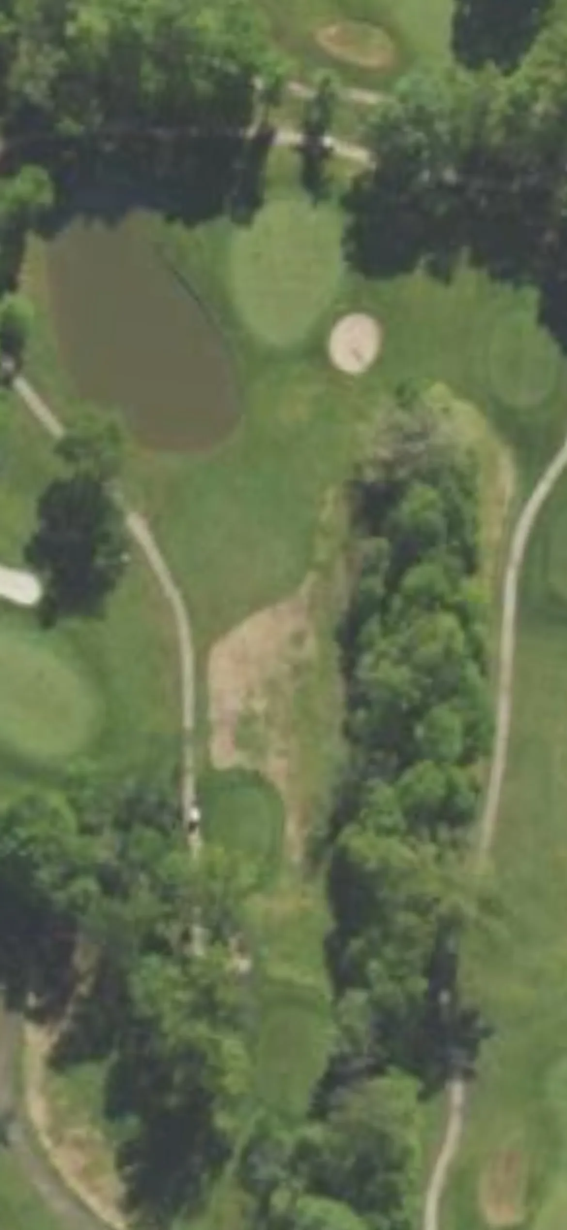 The Club at Shannondell hole 12 aerial preview, par 3, 158 yards