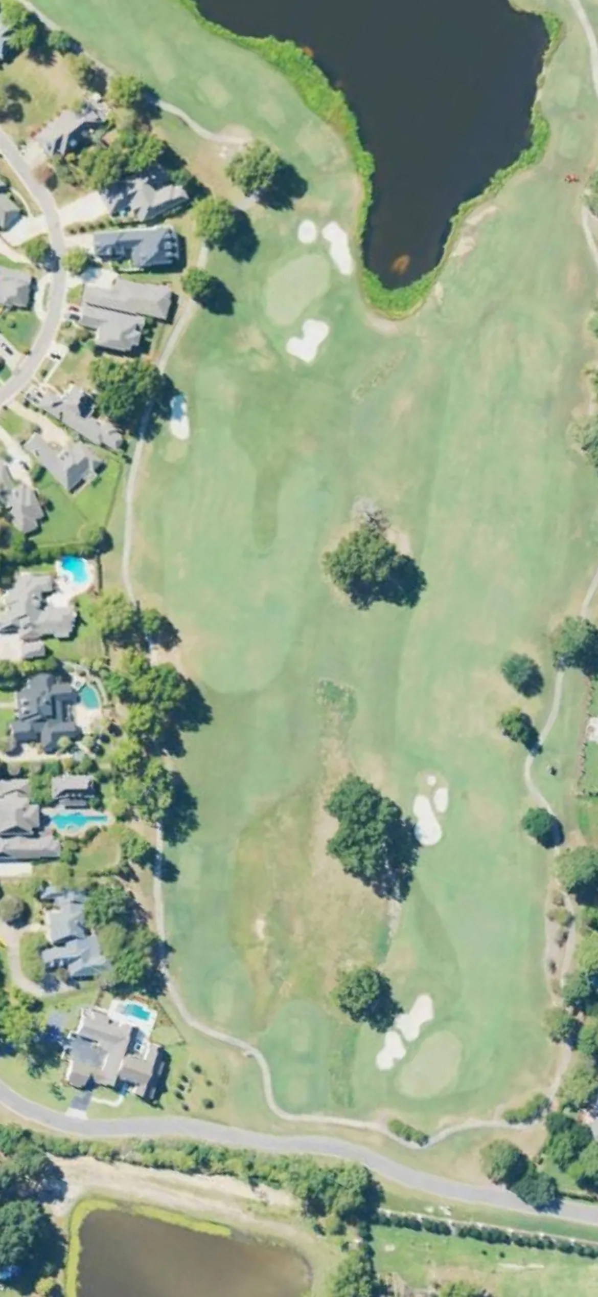 Canebrake Country Club - Canebrake Golf Club hole 6 aerial preview, par 4, 373 yards