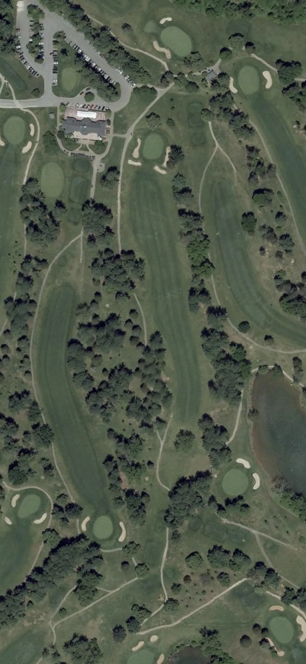 Pine Ridge Golf Course hole 18 aerial preview, par 5, 514 yards
