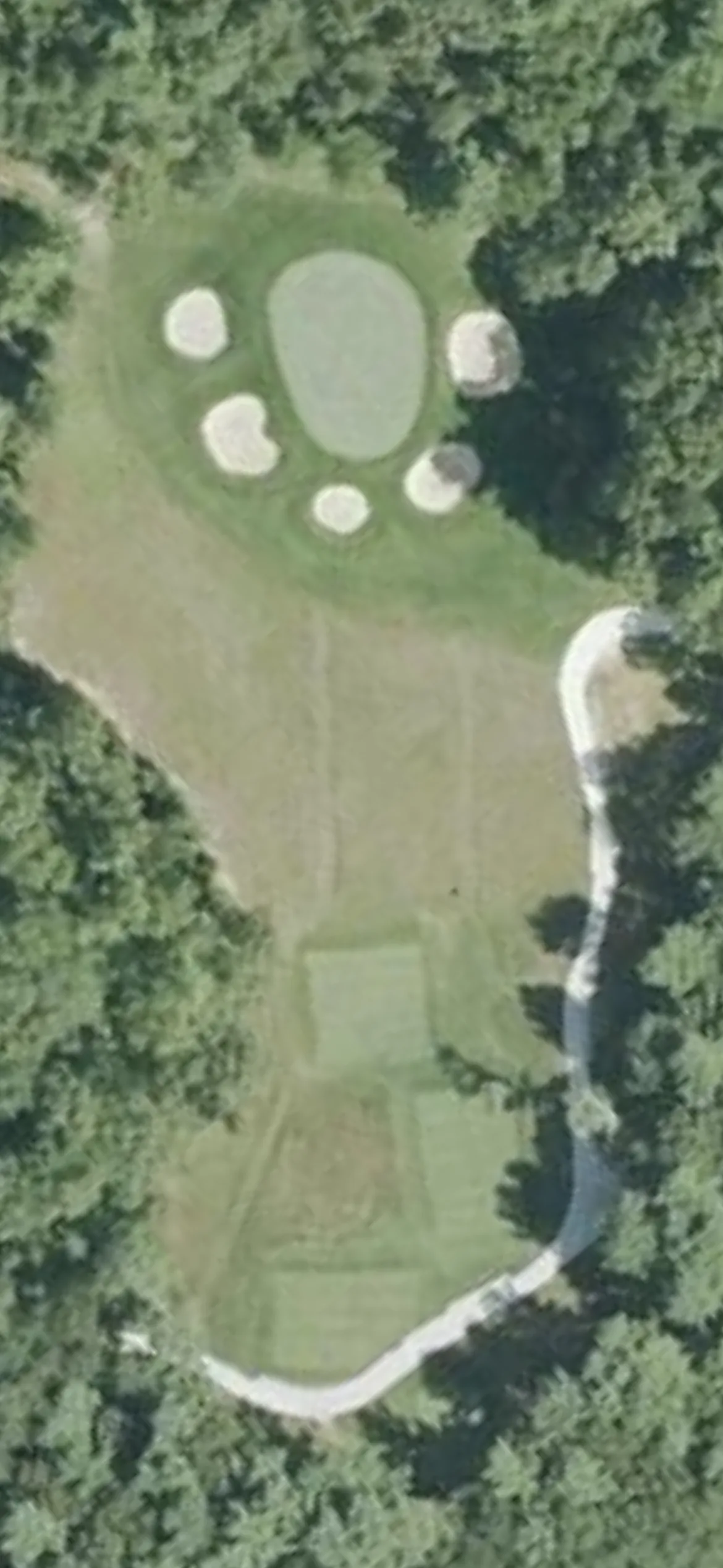 Bay Club at Mattapoisett hole 12 aerial preview, par 3, 165 yards