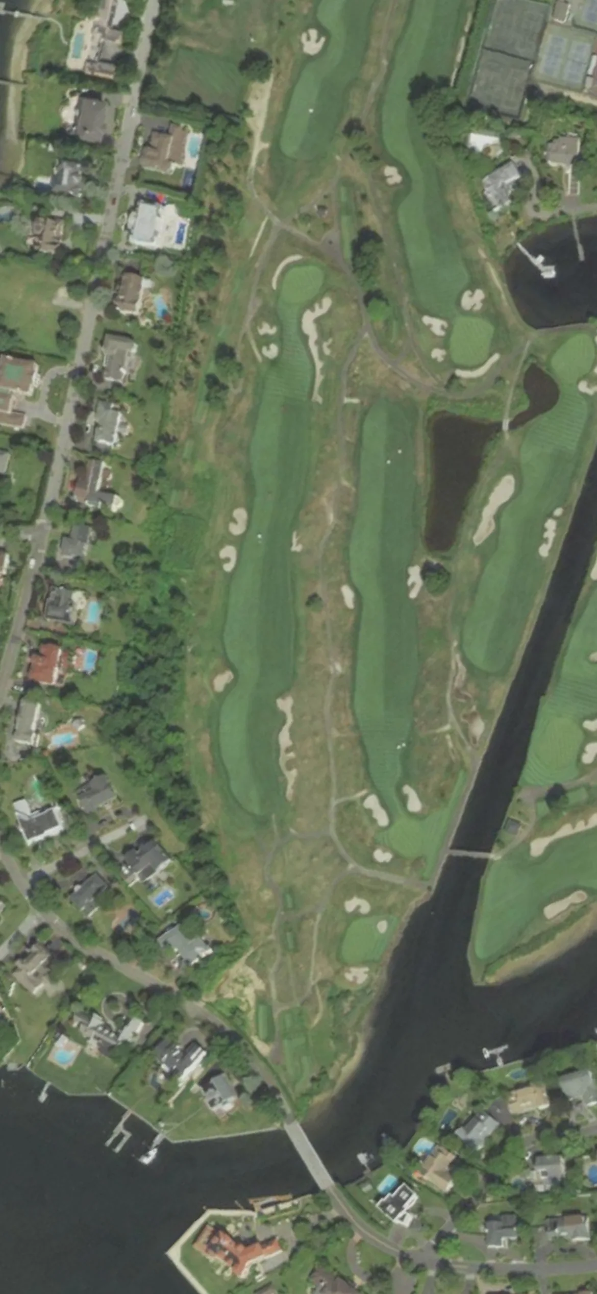 Seawane Club hole 17 aerial preview, par 5, 546 yards
