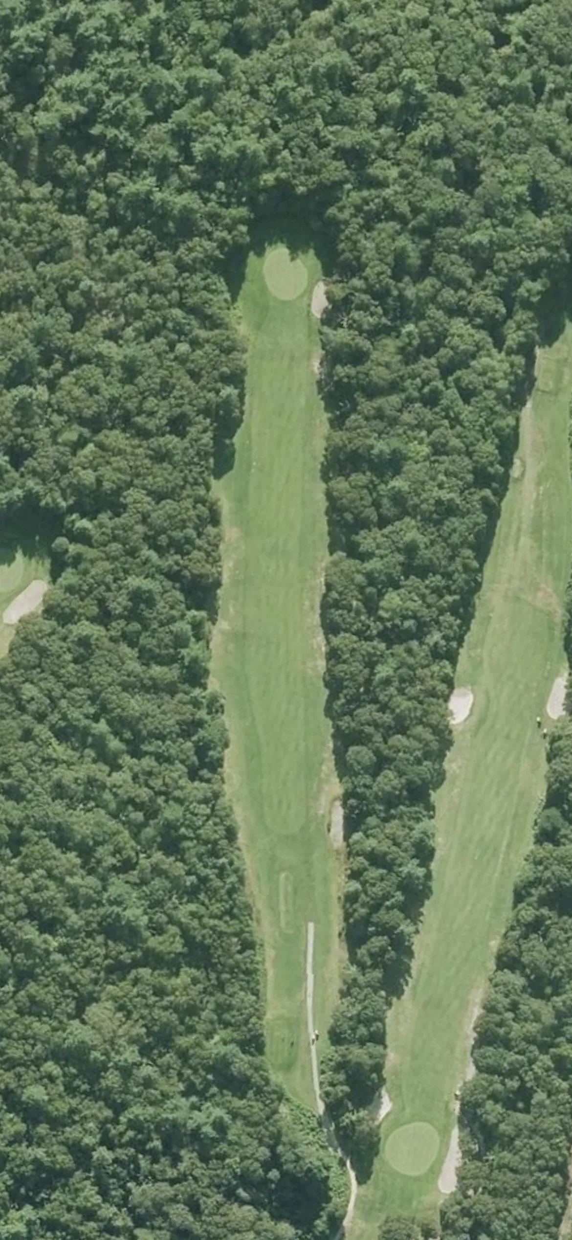 Whaling City Golf Course hole 11 aerial preview, par 4, 394 yards