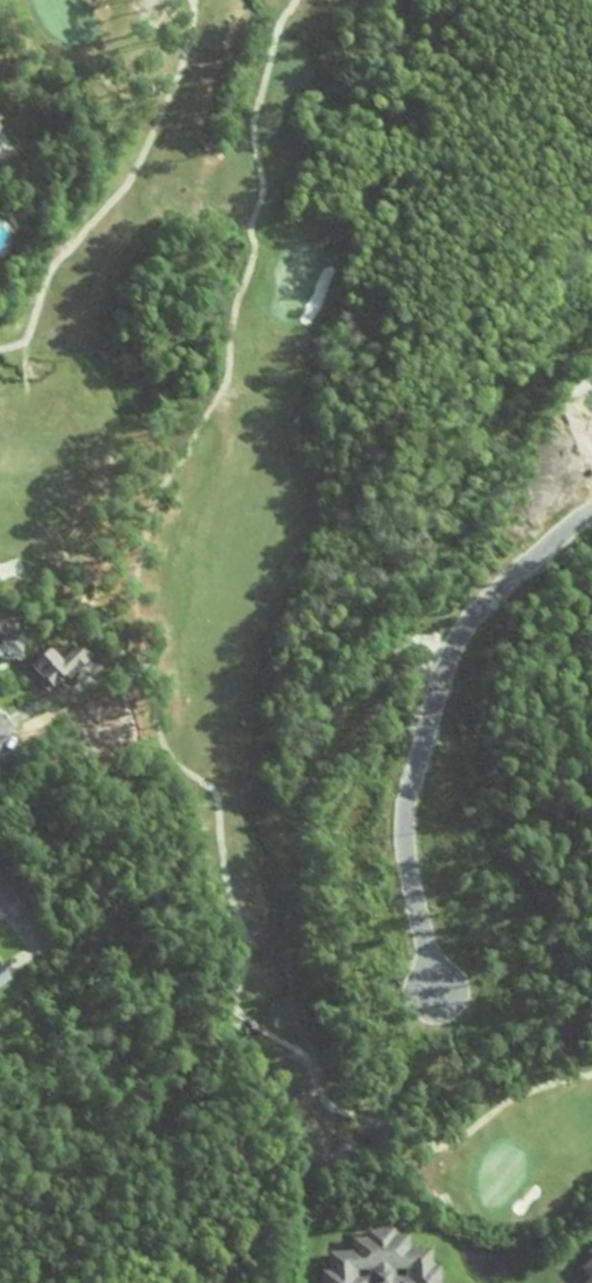 King's Grant G&CC hole 17 aerial preview, par 4, 381 yards