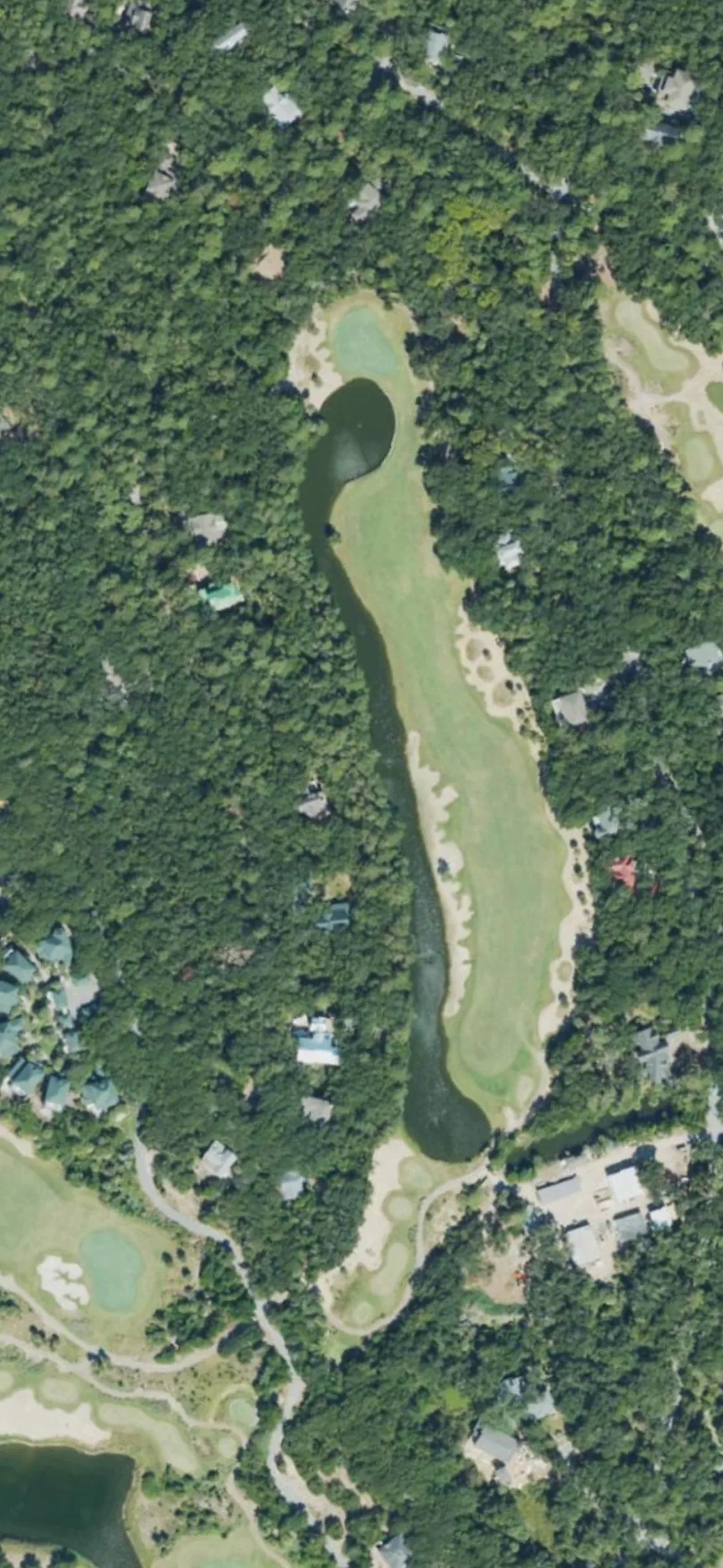 Bald Head Island Club hole 11 aerial preview, par 5, 523 yards