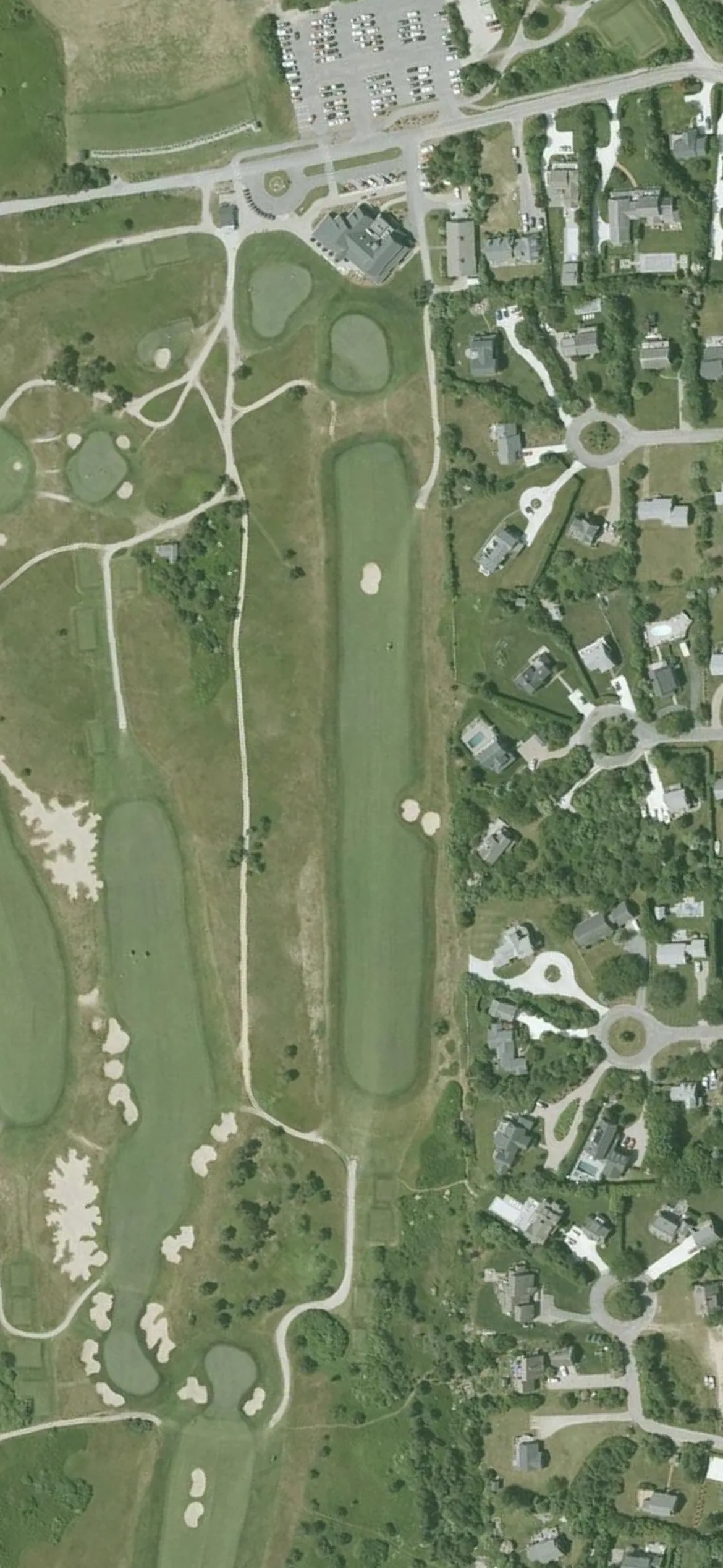 Miacomet Golf Club hole 18 aerial preview, par 5, 492 yards