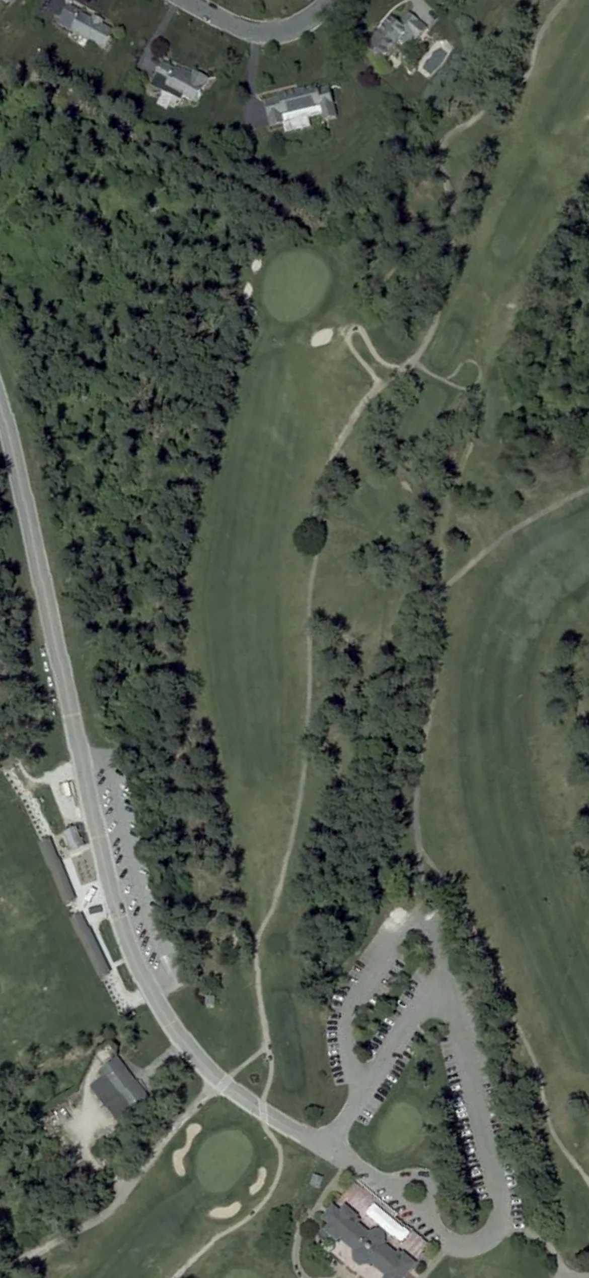 Pine Ridge Golf Course hole 6 aerial preview, par 4, 410 yards