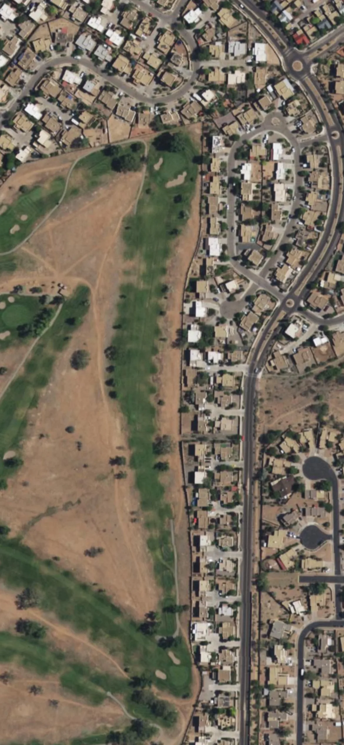 Santa Fe CC hole 3 aerial preview, par 5, 586 yards