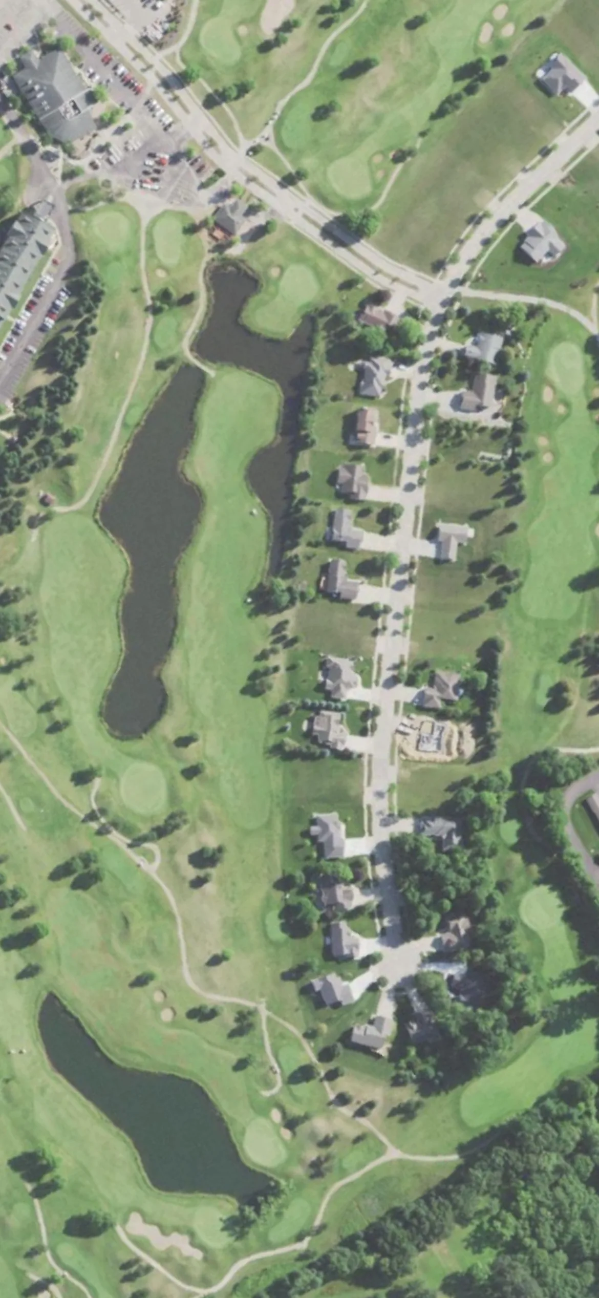 Par 4 Resort - Foxfire Golf Club hole 9 aerial preview, par 5, 544 yards