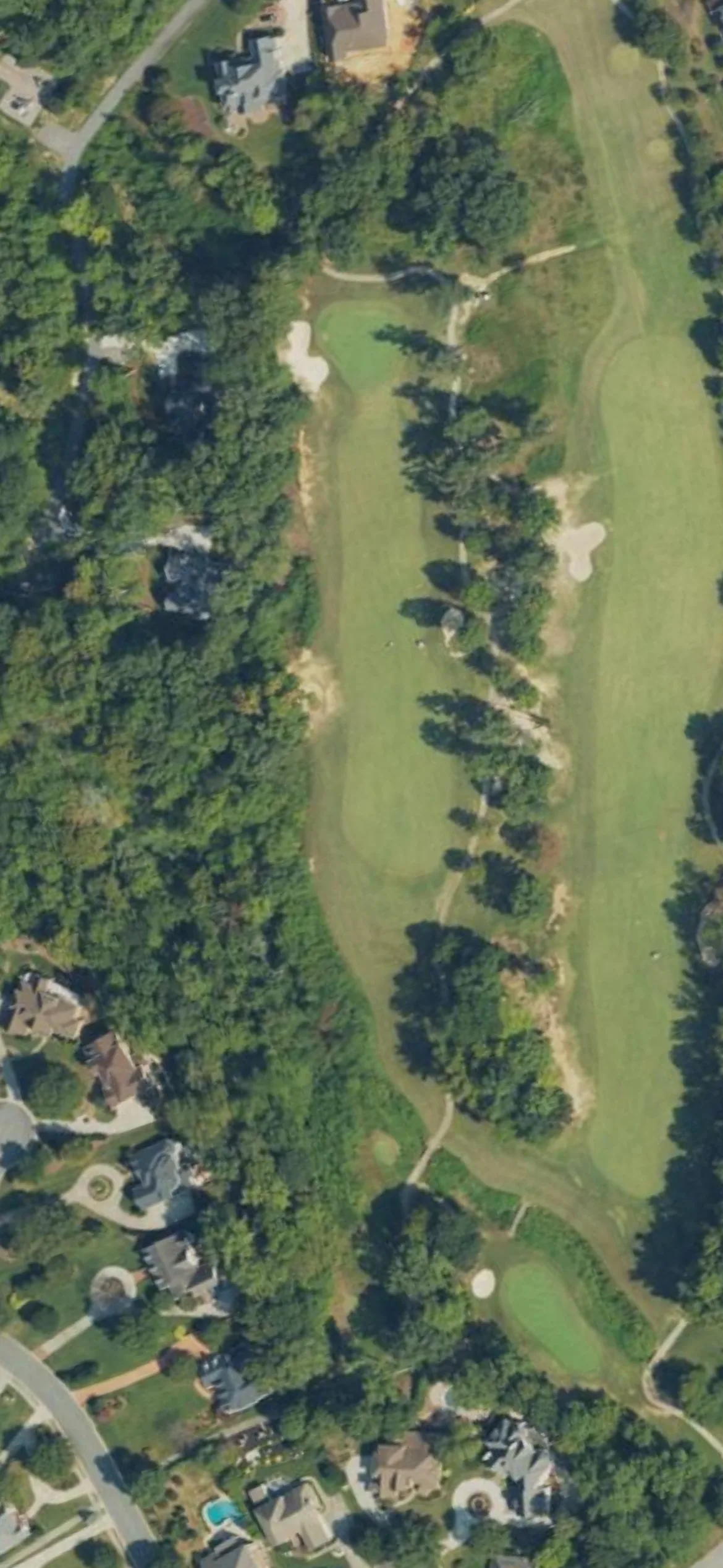 Salem Glen CC hole 13 aerial preview, par 4, 372 yards
