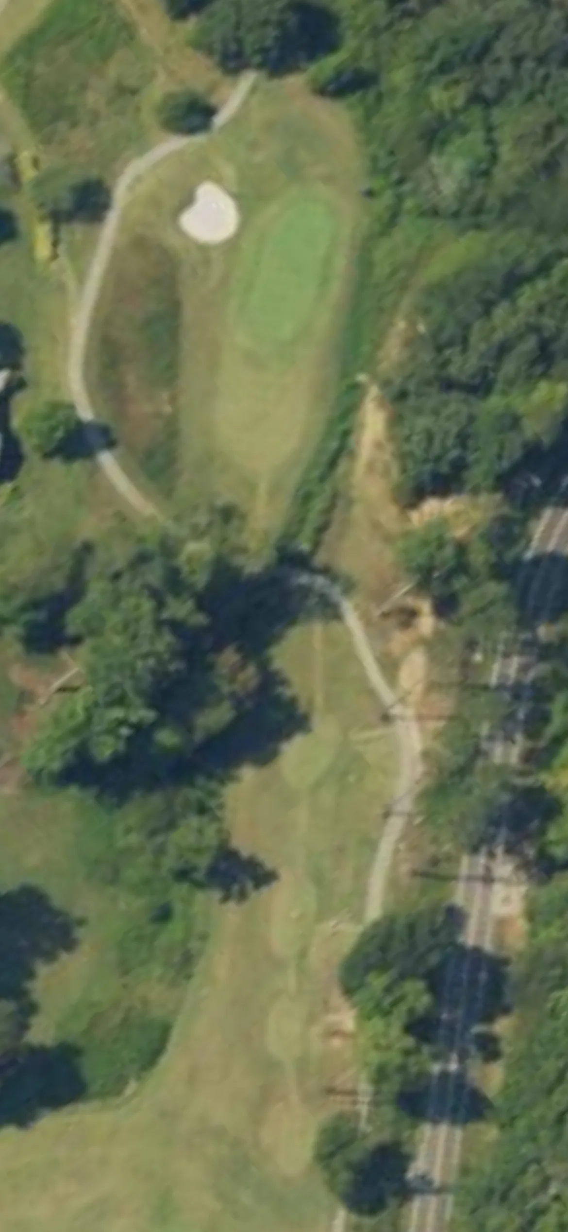 Salem Glen CC hole 2 aerial preview, par 3, 177 yards