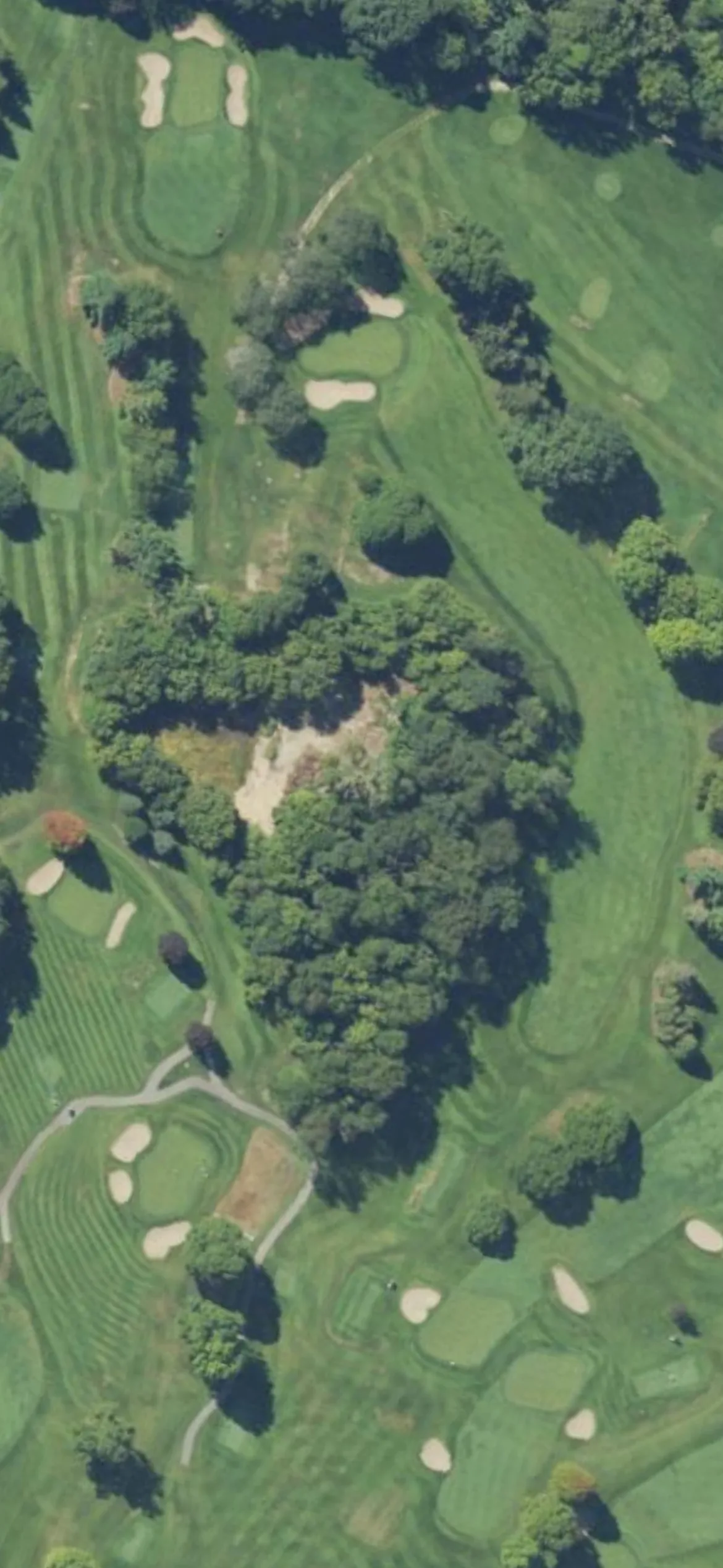 Kent Country Club hole 2 aerial preview, par 4, 390 yards