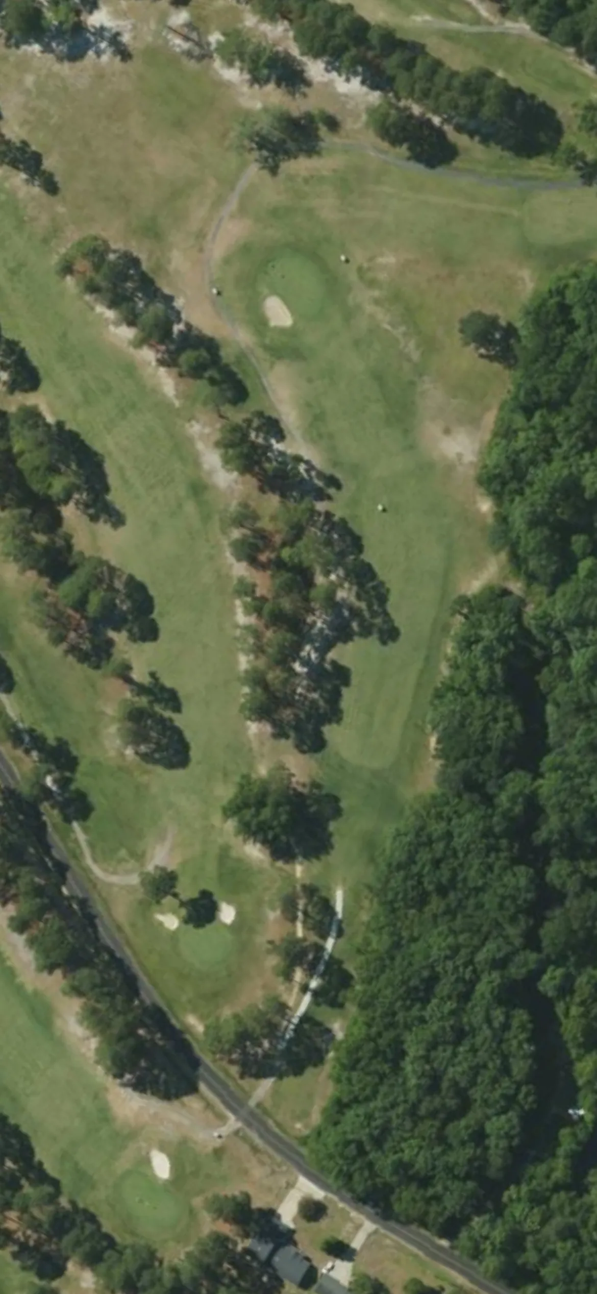 Southern Wayne CC hole 2 aerial preview, par 4, 361 yards
