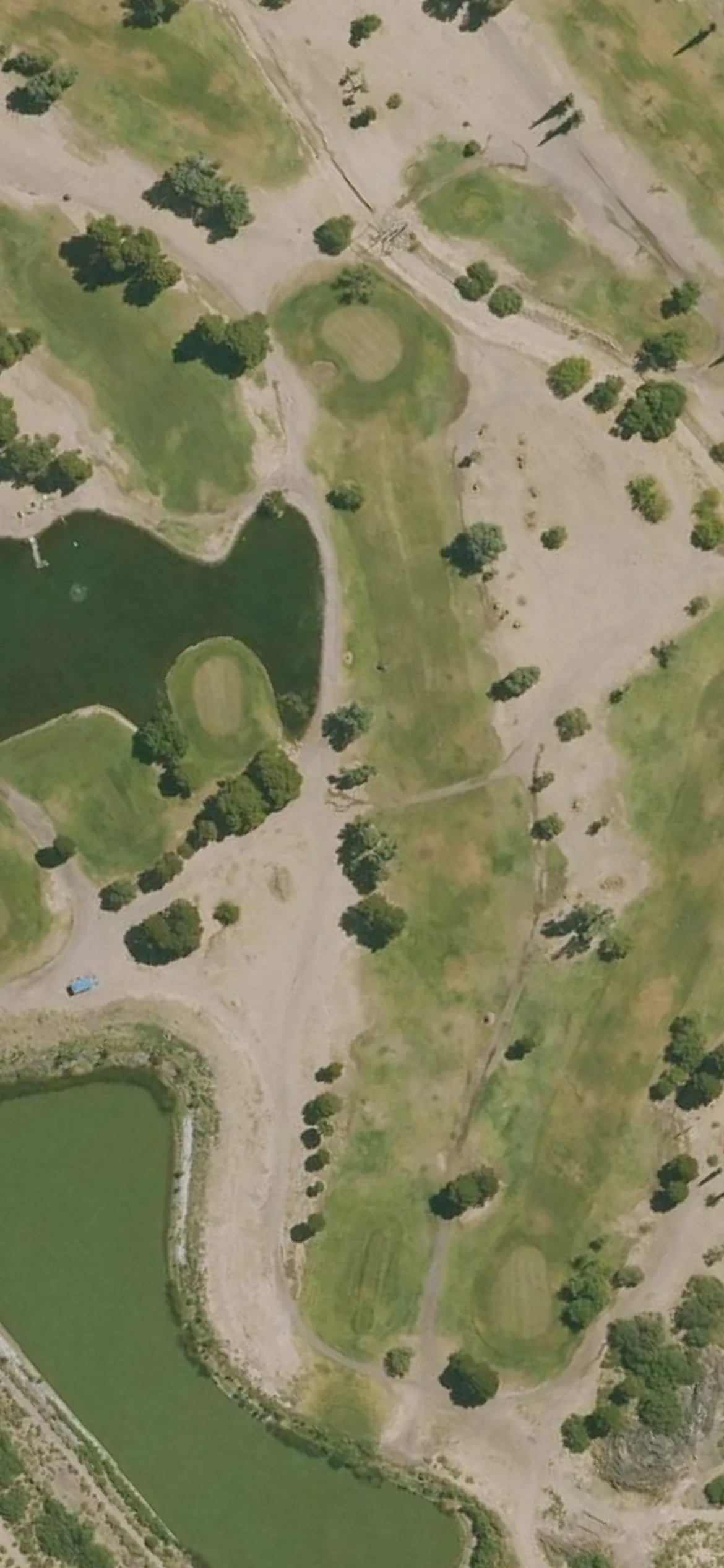 Safford Mt Graham GC hole 3 aerial preview, par 4, 406 yards
