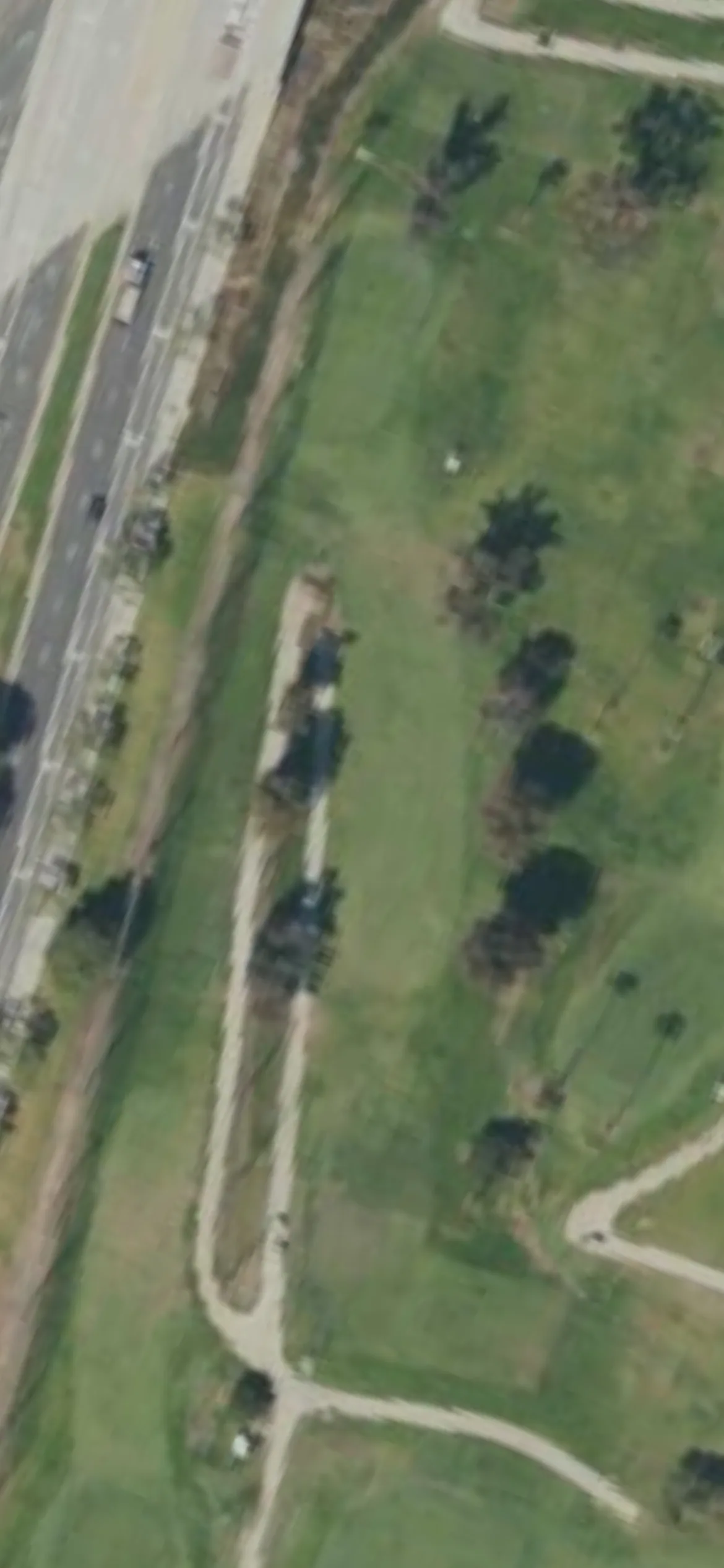 Westchester Golf Course hole 12 aerial preview, par 3, 144 yards