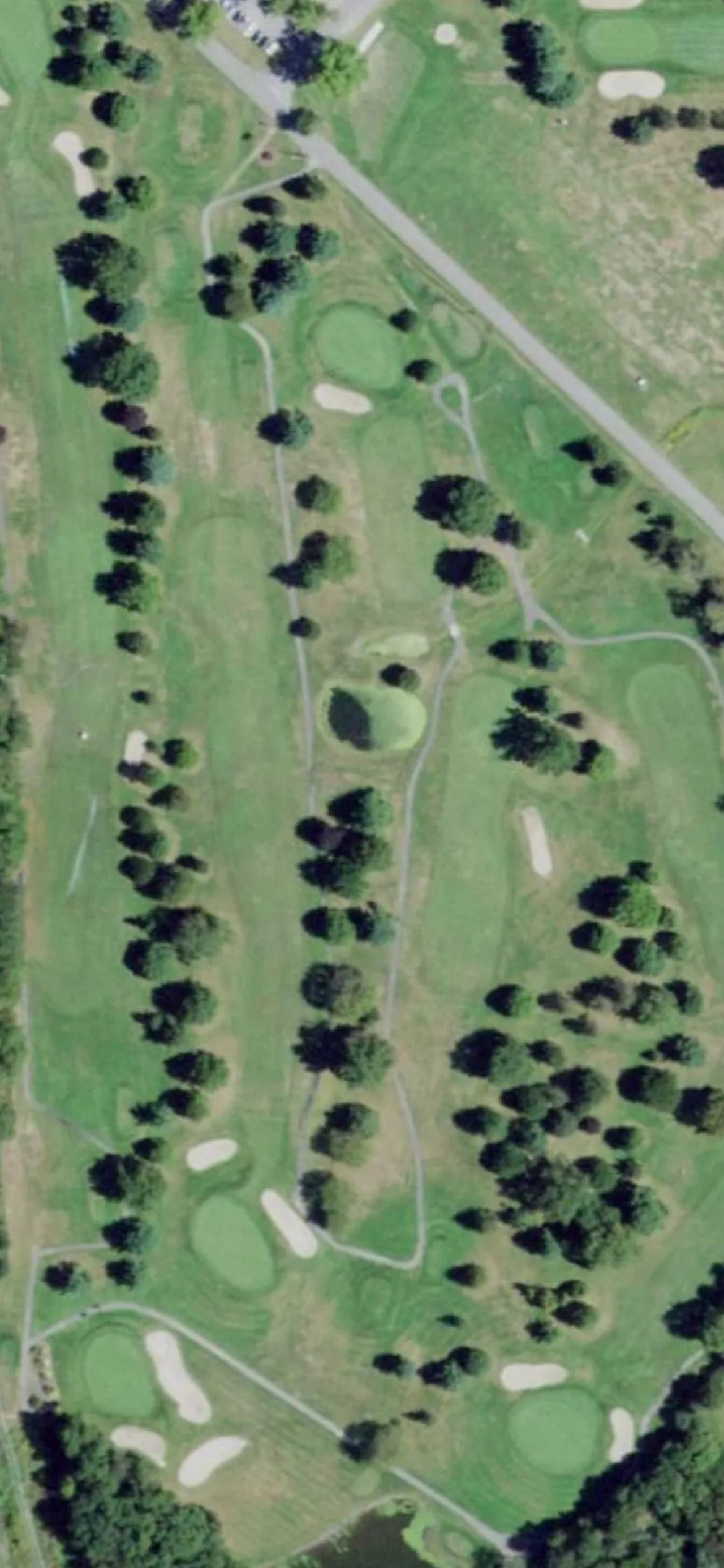 Otterkill Country Club hole 11 aerial preview, par 4, 382 yards