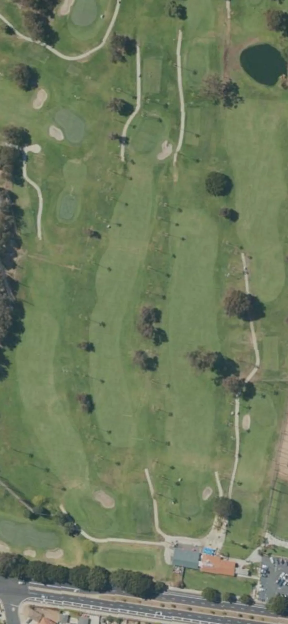 Westchester Golf Course hole 10 aerial preview, par 4, 341 yards