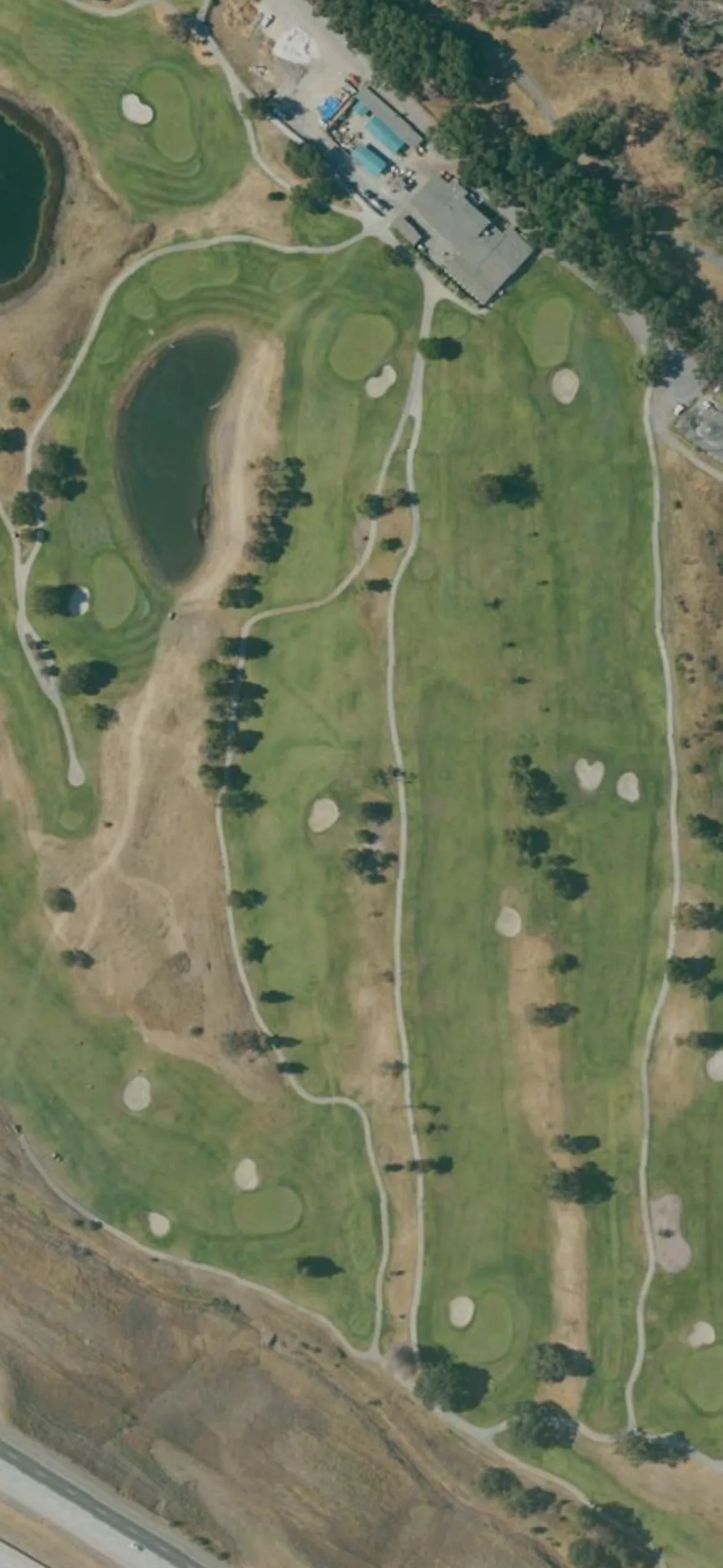 Coyote Creek GC - Valley hole 16 aerial preview, par 4, 447 yards