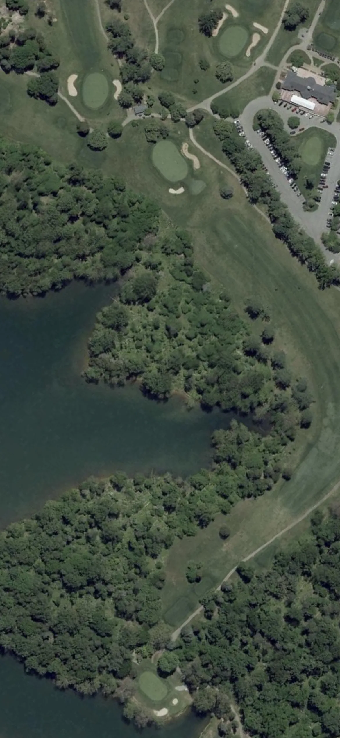 Pine Ridge Golf Course hole 9 aerial preview, par 5, 536 yards
