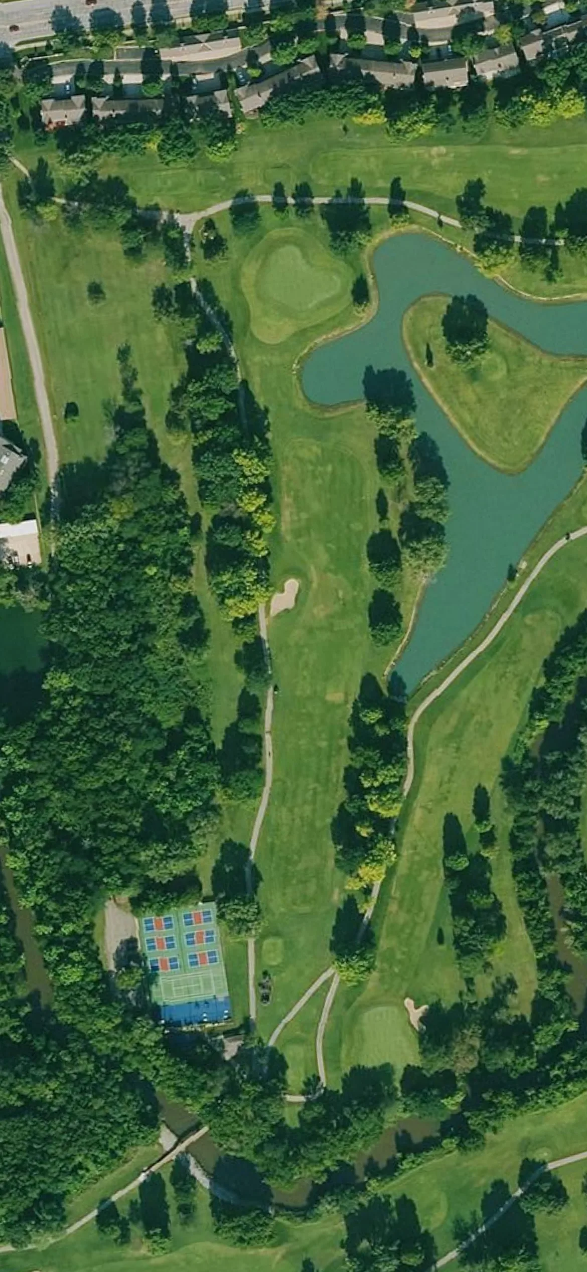 Rolling Hills Country Club hole 4 aerial preview, par 4, 425 yards