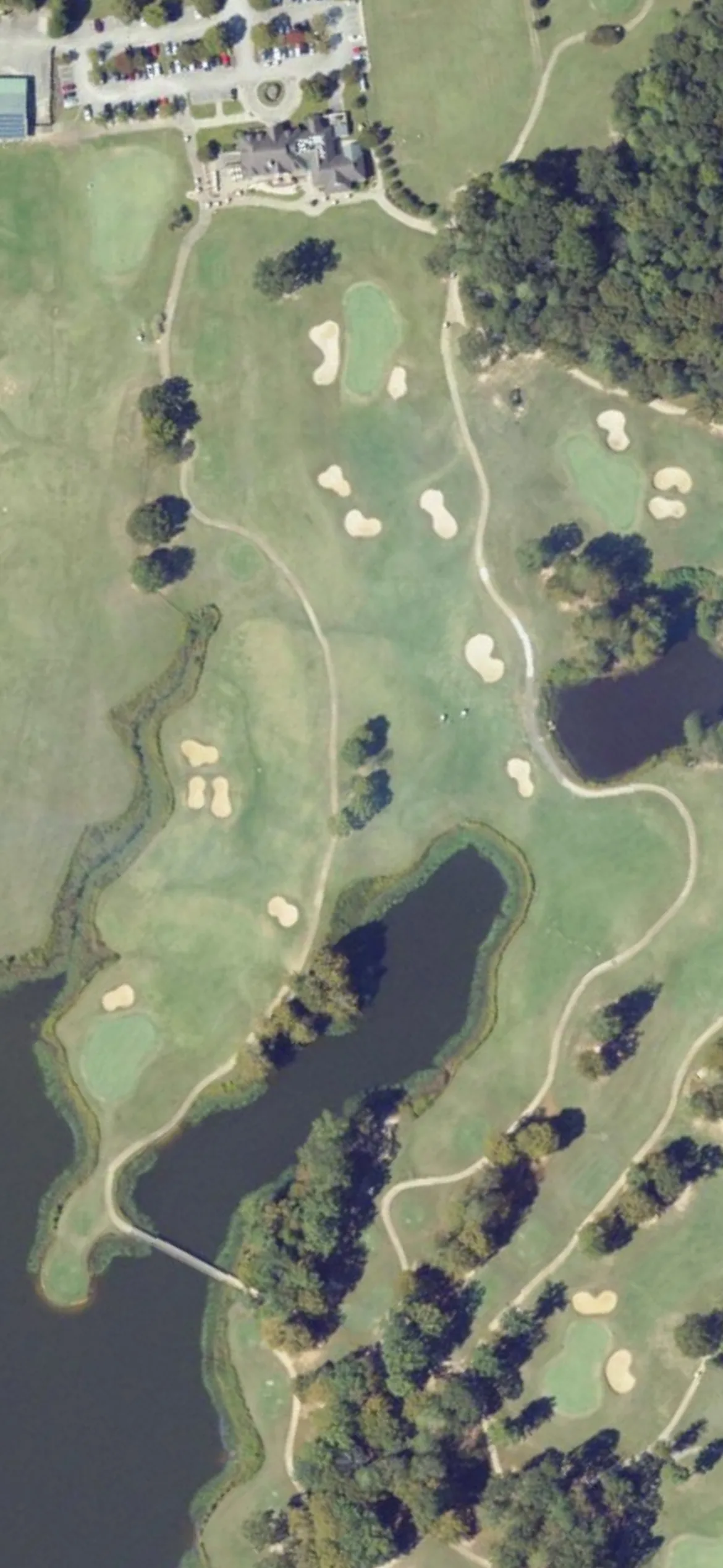 Kiskiack Golf Club hole 18 aerial preview, par 5, 503 yards