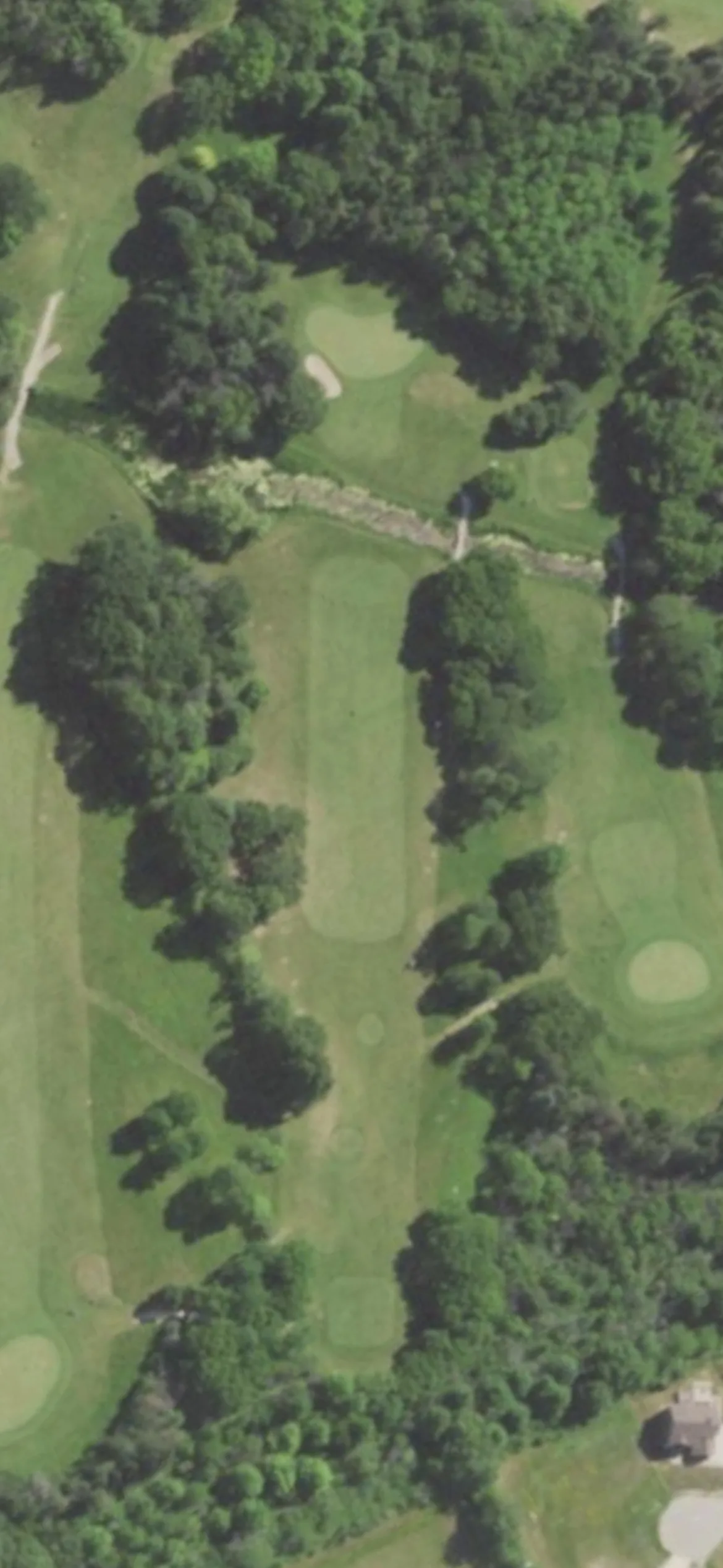 Dretzka Park GC hole 6 aerial preview, par 4, 353 yards