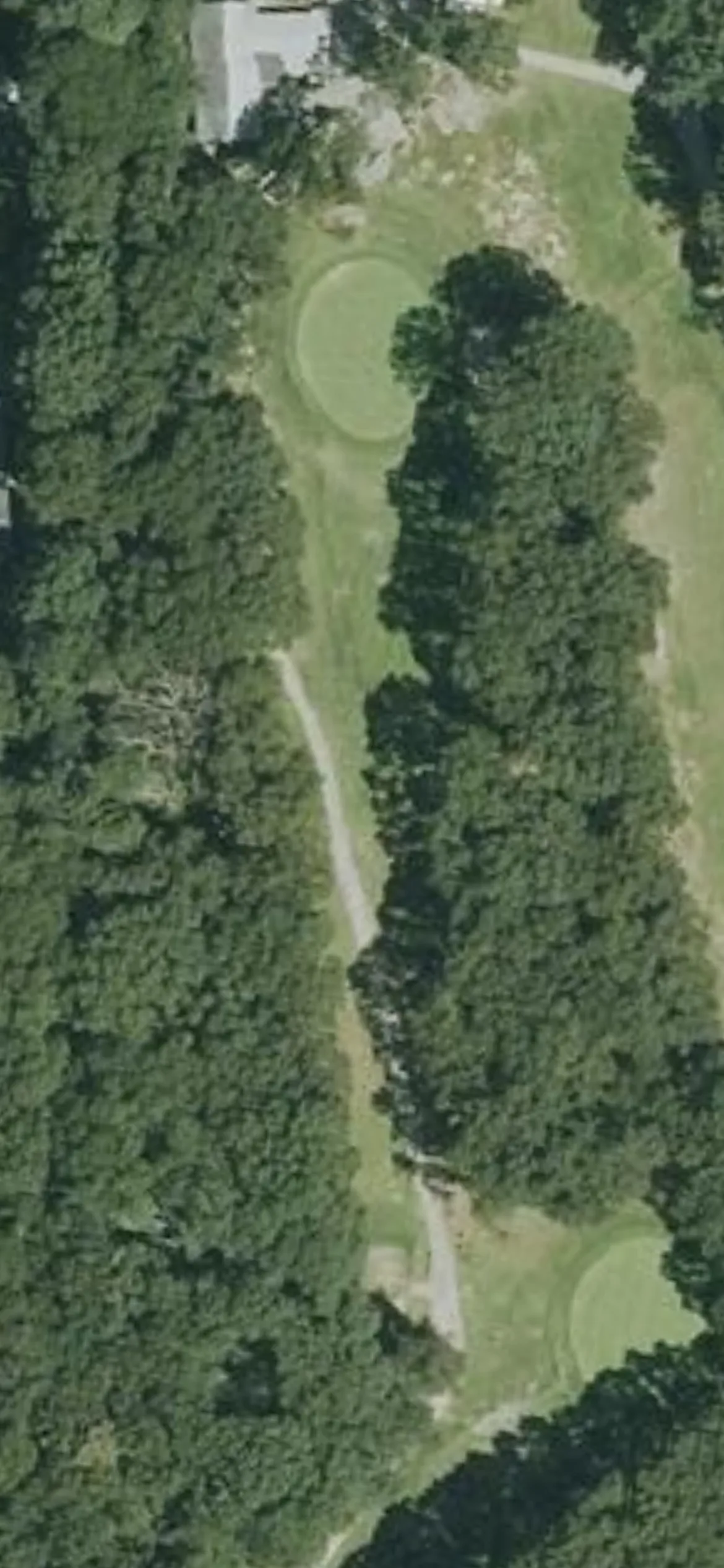 Rockland Golf Course hole 18 aerial preview, par 3, 178 yards