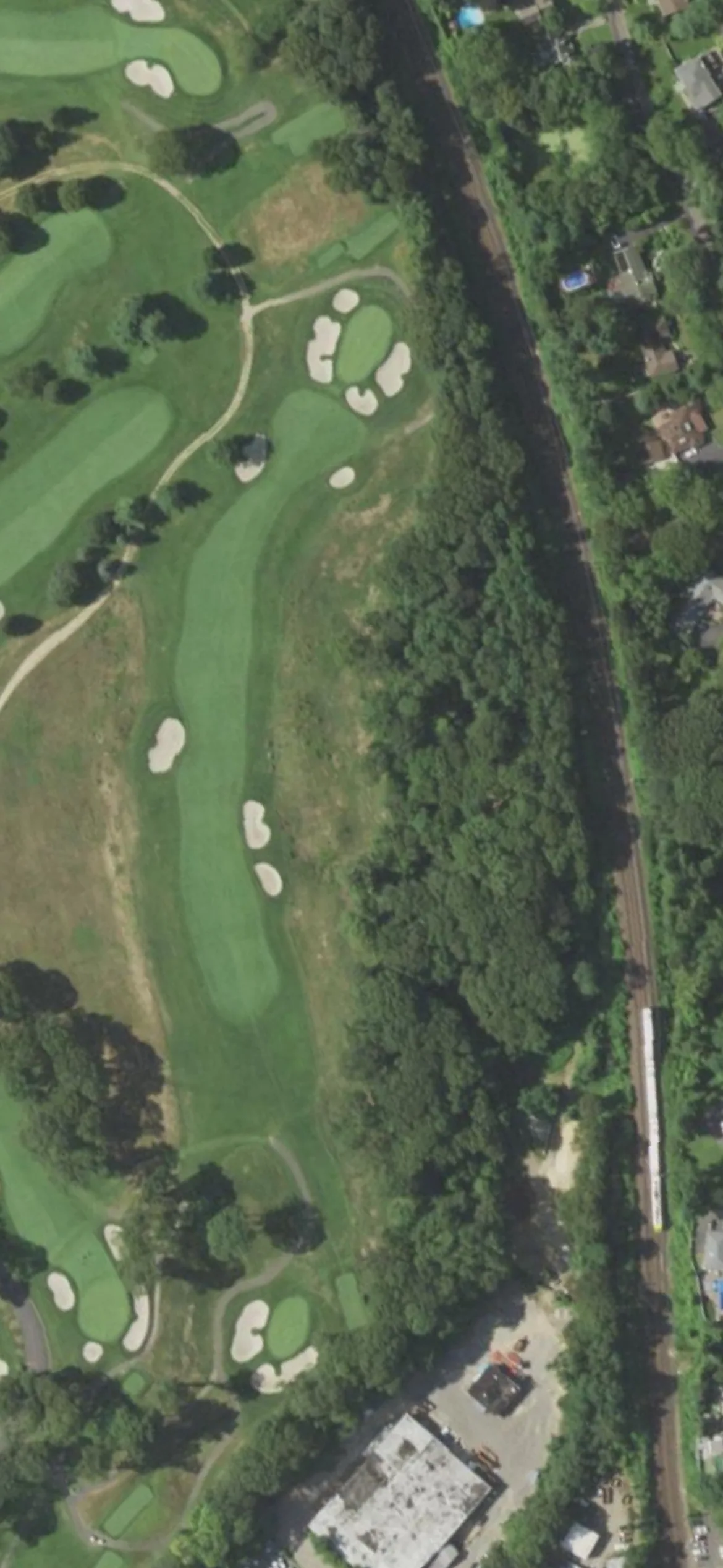 Glen Head Country Club hole 17 aerial preview, par 5, 466 yards