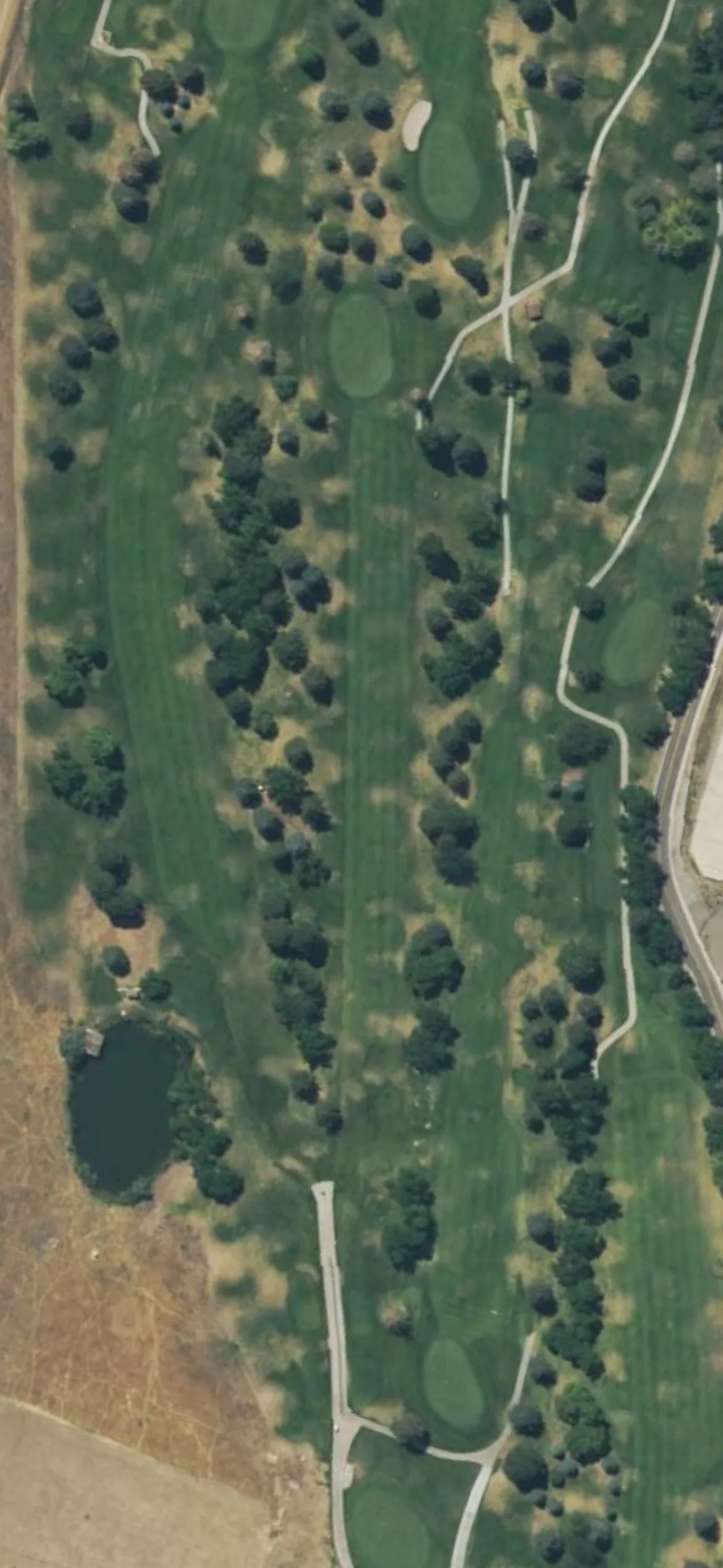 Hubbard GC at Hill AFB hole 10 aerial preview, par 4, 399 yards