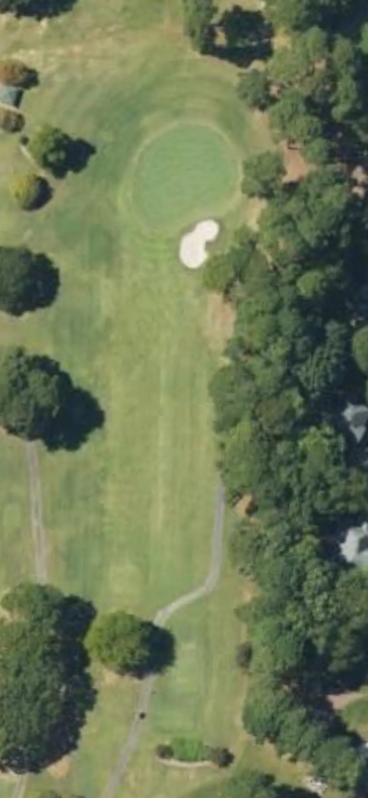 Cowans Ford CC hole 17 aerial preview, par 3, 187 yards