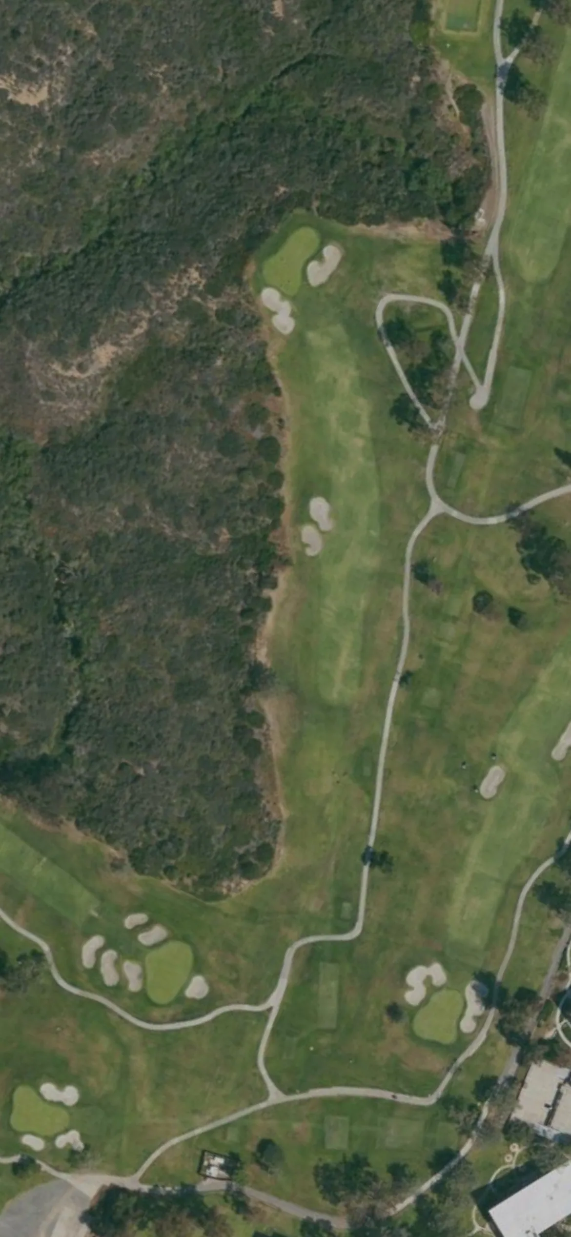 Torrey Pines Municipal Golf Course - South hole 14 aerial preview, par 4, 437 yards
