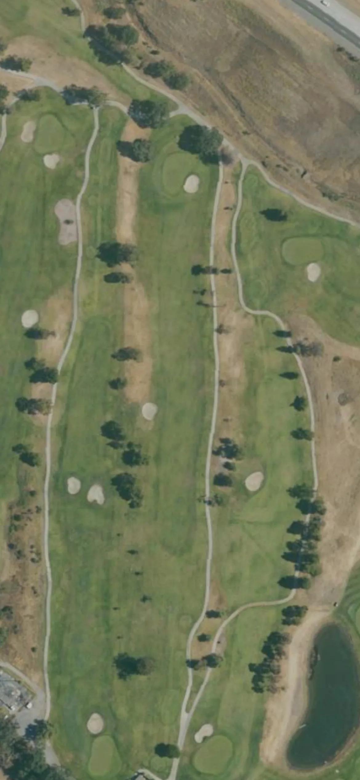 Coyote Creek GC - Valley hole 12 aerial preview, par 4, 454 yards